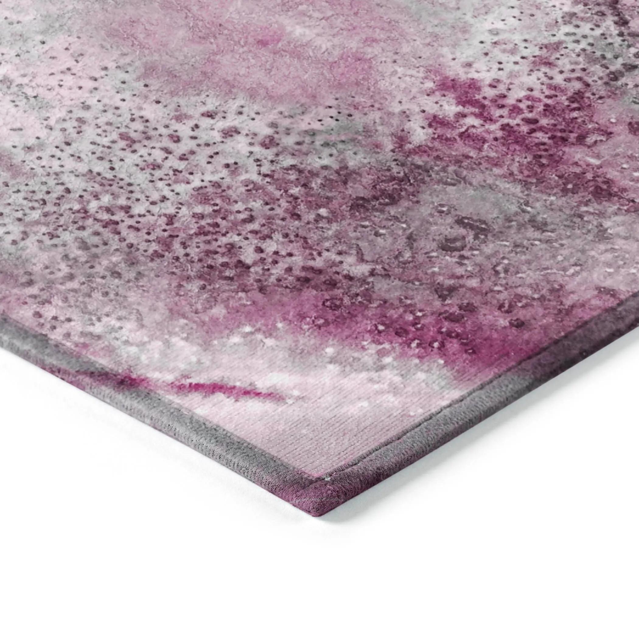 Machine Washable Indoor/ Outdoor Abstract Watercolor Chantille Rug