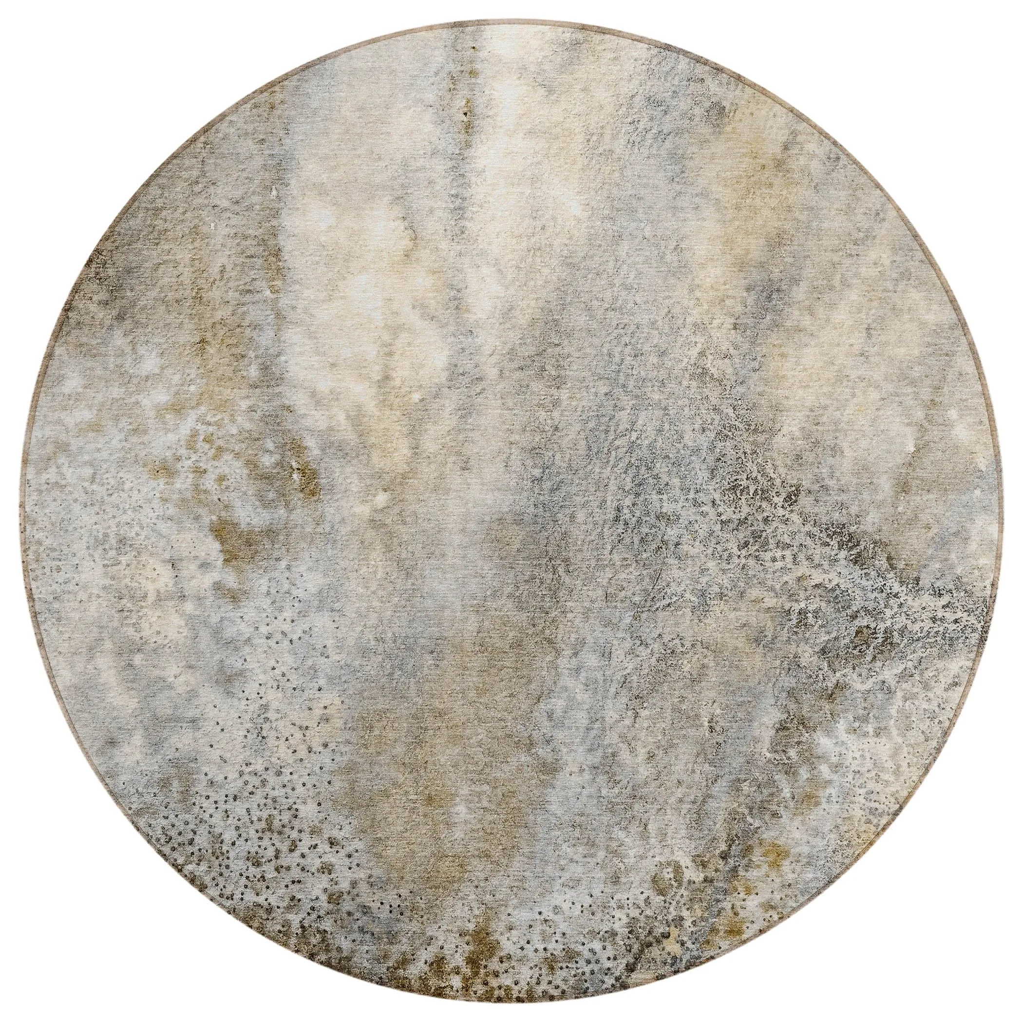 Machine Washable Indoor/ Outdoor Abstract Watercolor Chantille Rug