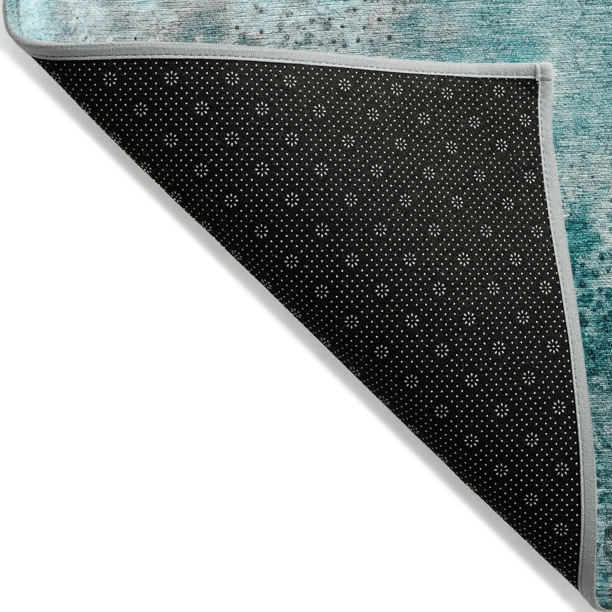 Machine Washable Indoor/ Outdoor Abstract Watercolor Chantille Rug