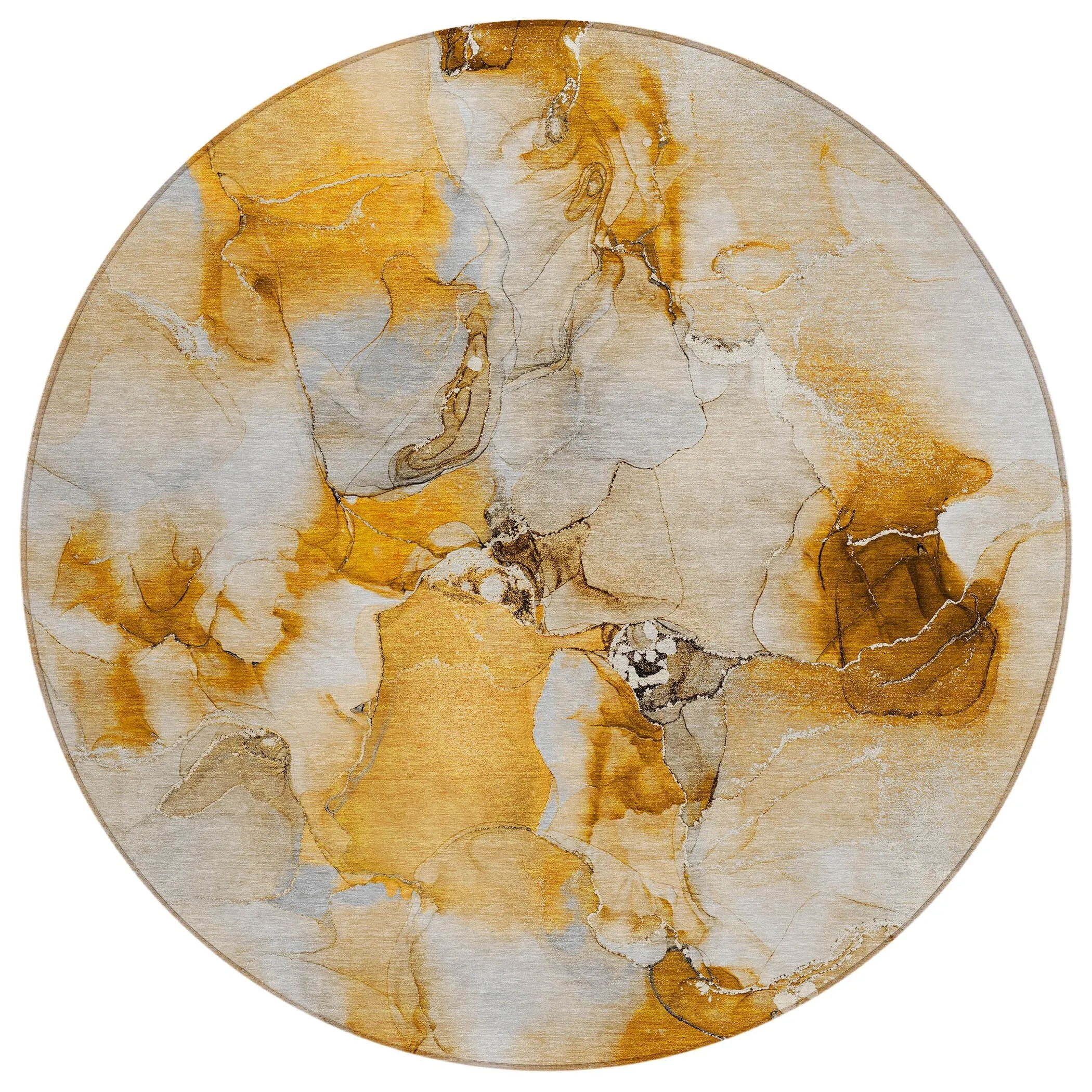 Machine Washable Indoor/ Outdoor Abstract Watercolor Chantille Rug
