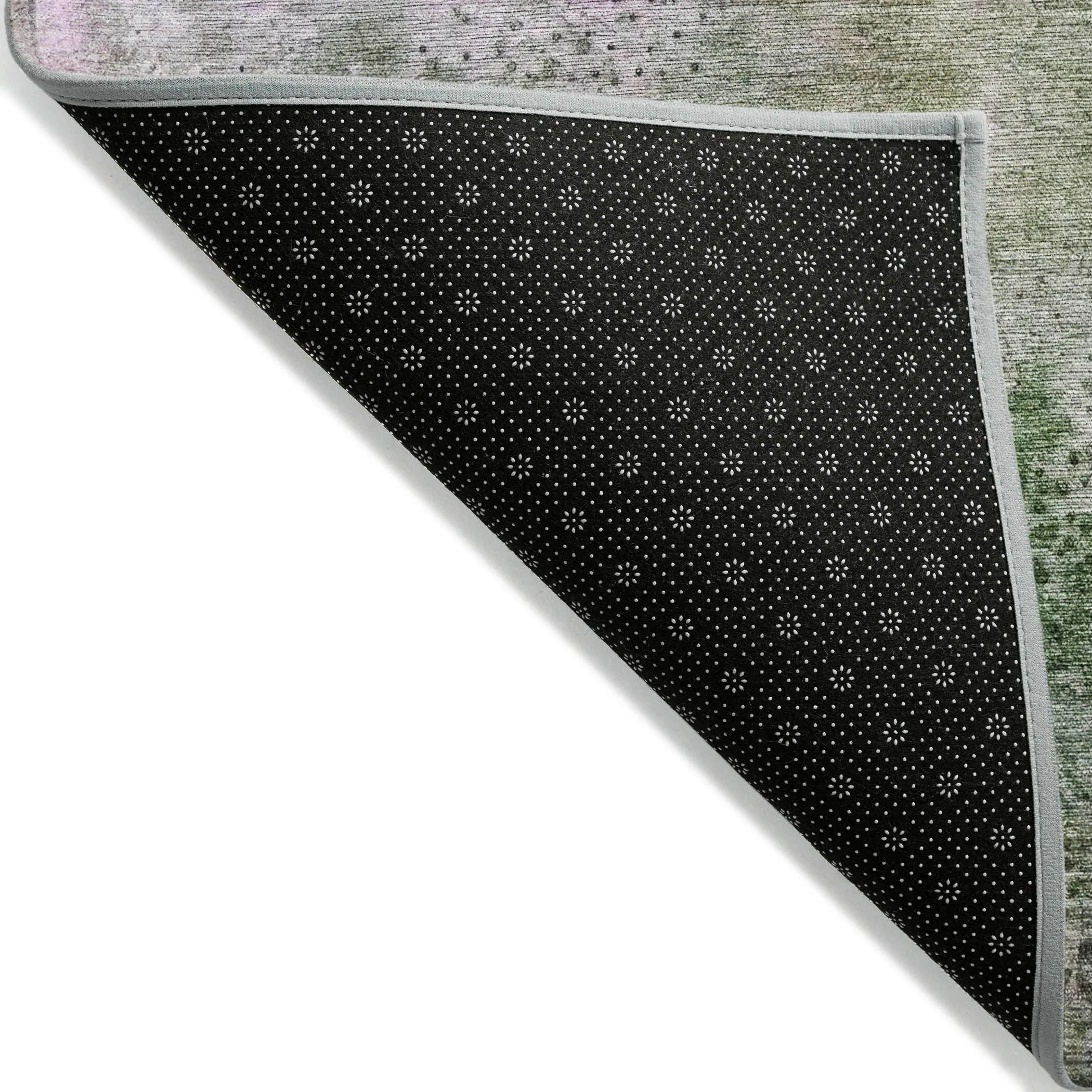 Machine Washable Indoor/ Outdoor Abstract Watercolor Chantille Rug