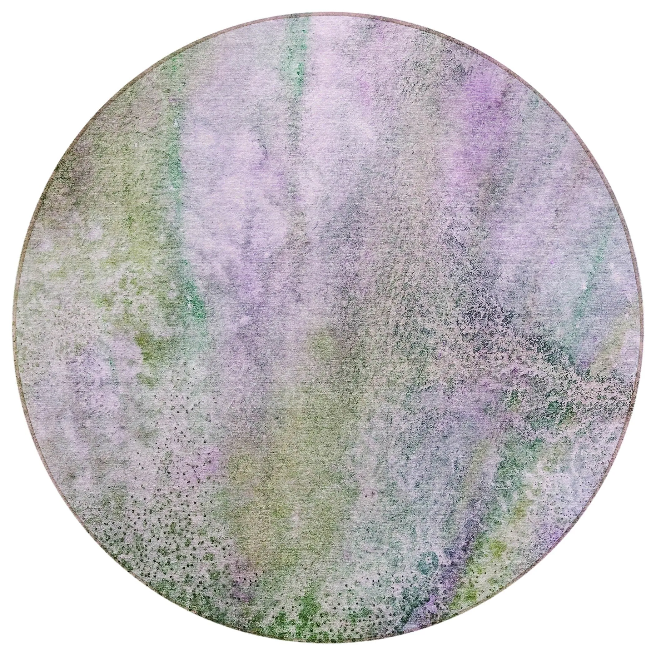 Machine Washable Indoor/ Outdoor Abstract Watercolor Chantille Rug