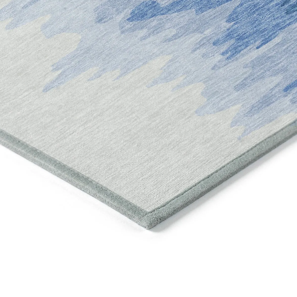Machine Washable Indoor/ Outdoor Brushstrokes Ombre Chantille Rug