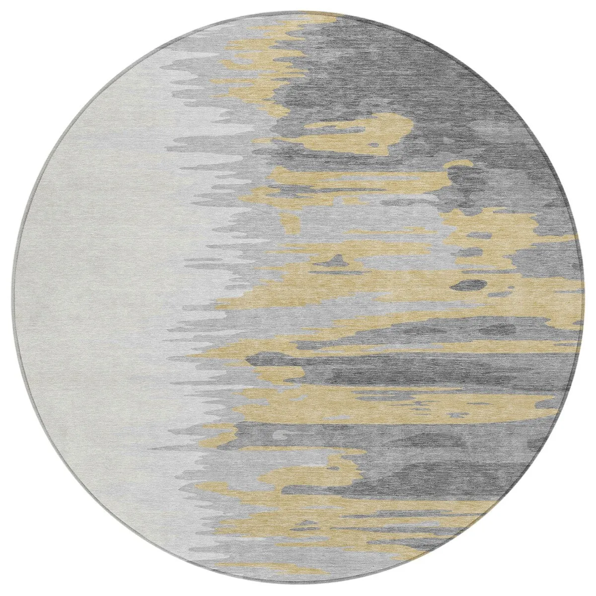 Machine Washable Indoor/ Outdoor Brushstrokes Ombre Chantille Rug