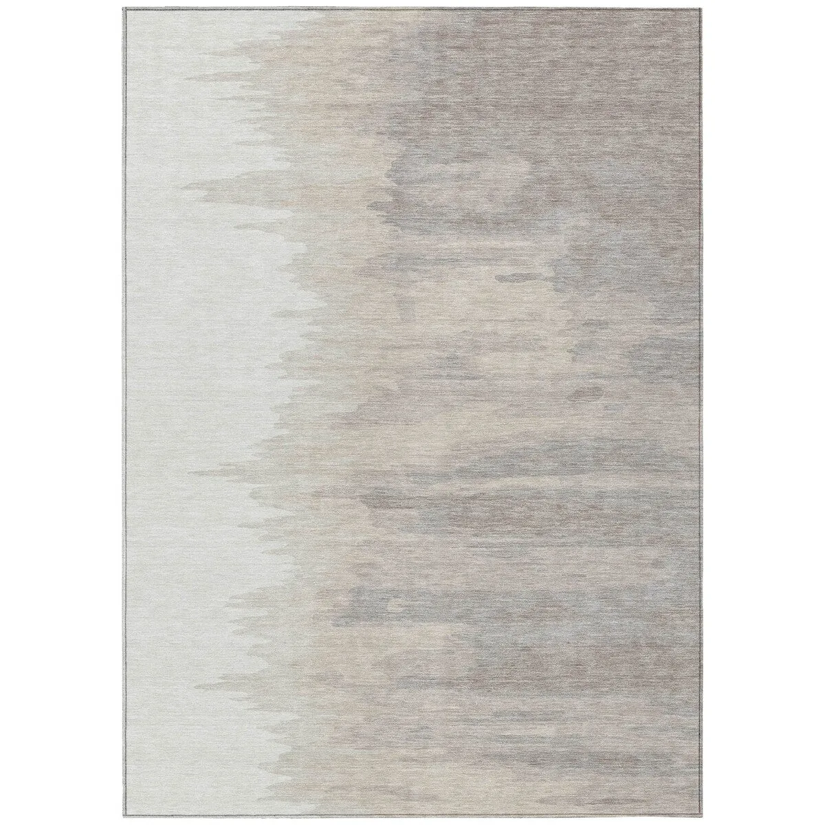 Machine Washable Indoor/ Outdoor Brushstrokes Ombre Chantille Rug