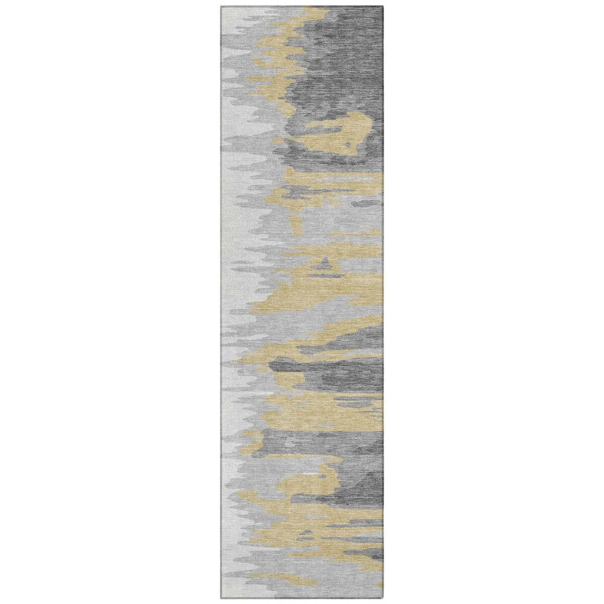 Machine Washable Indoor/ Outdoor Brushstrokes Ombre Chantille Rug