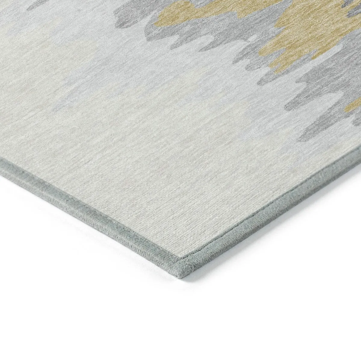 Machine Washable Indoor/ Outdoor Brushstrokes Ombre Chantille Rug