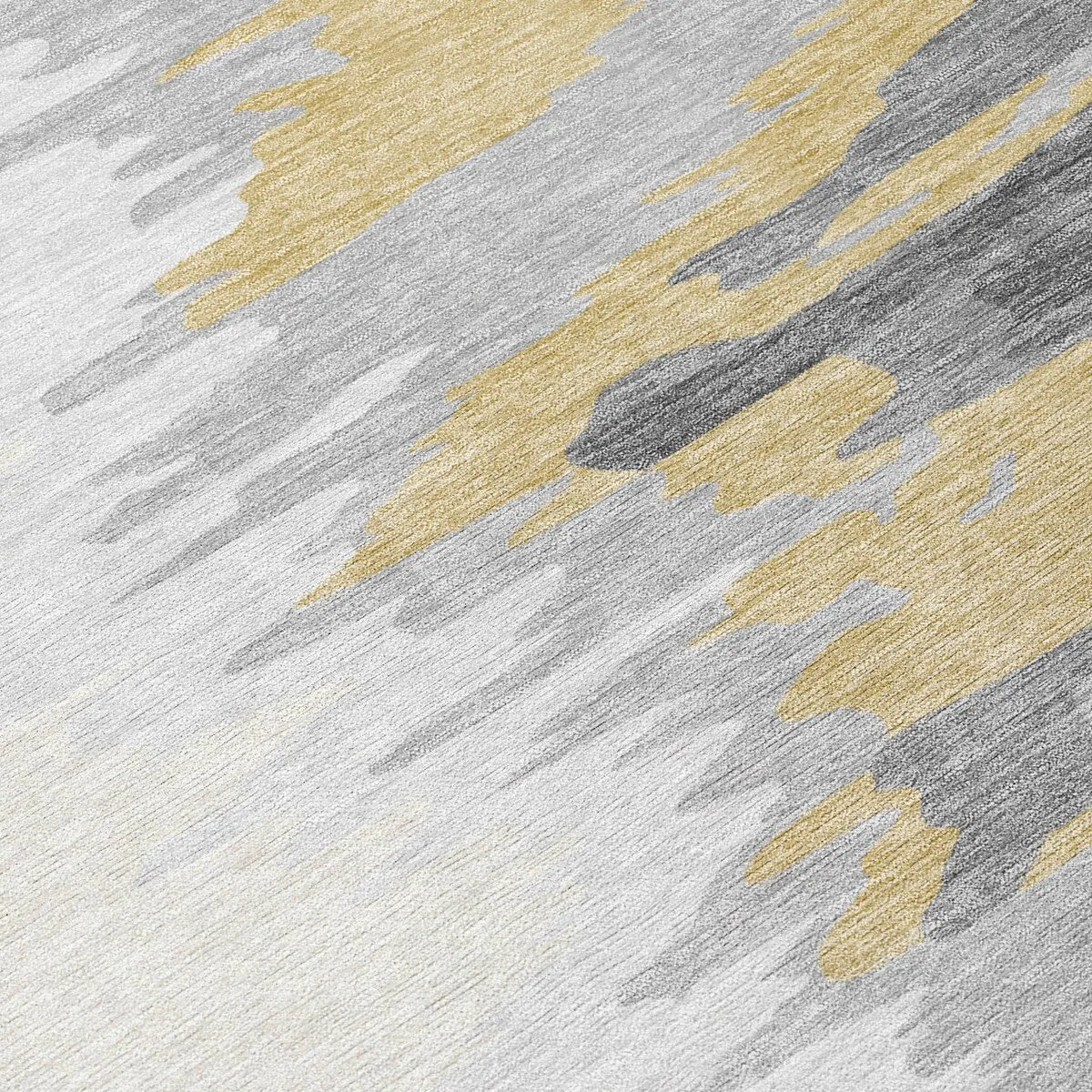 Machine Washable Indoor/ Outdoor Brushstrokes Ombre Chantille Rug