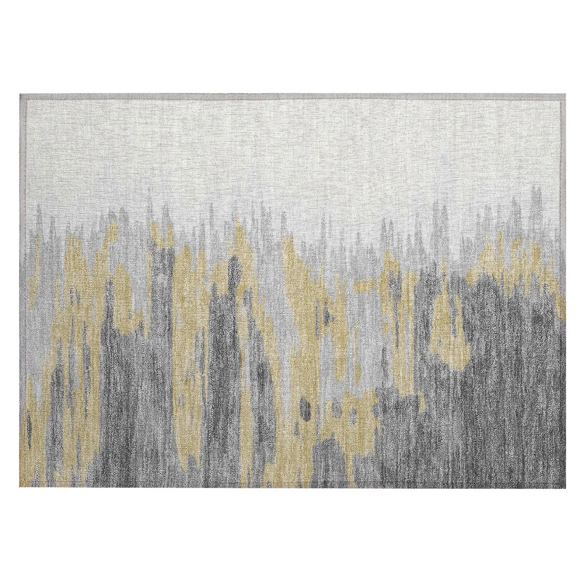 Machine Washable Indoor/ Outdoor Brushstrokes Ombre Chantille Rug