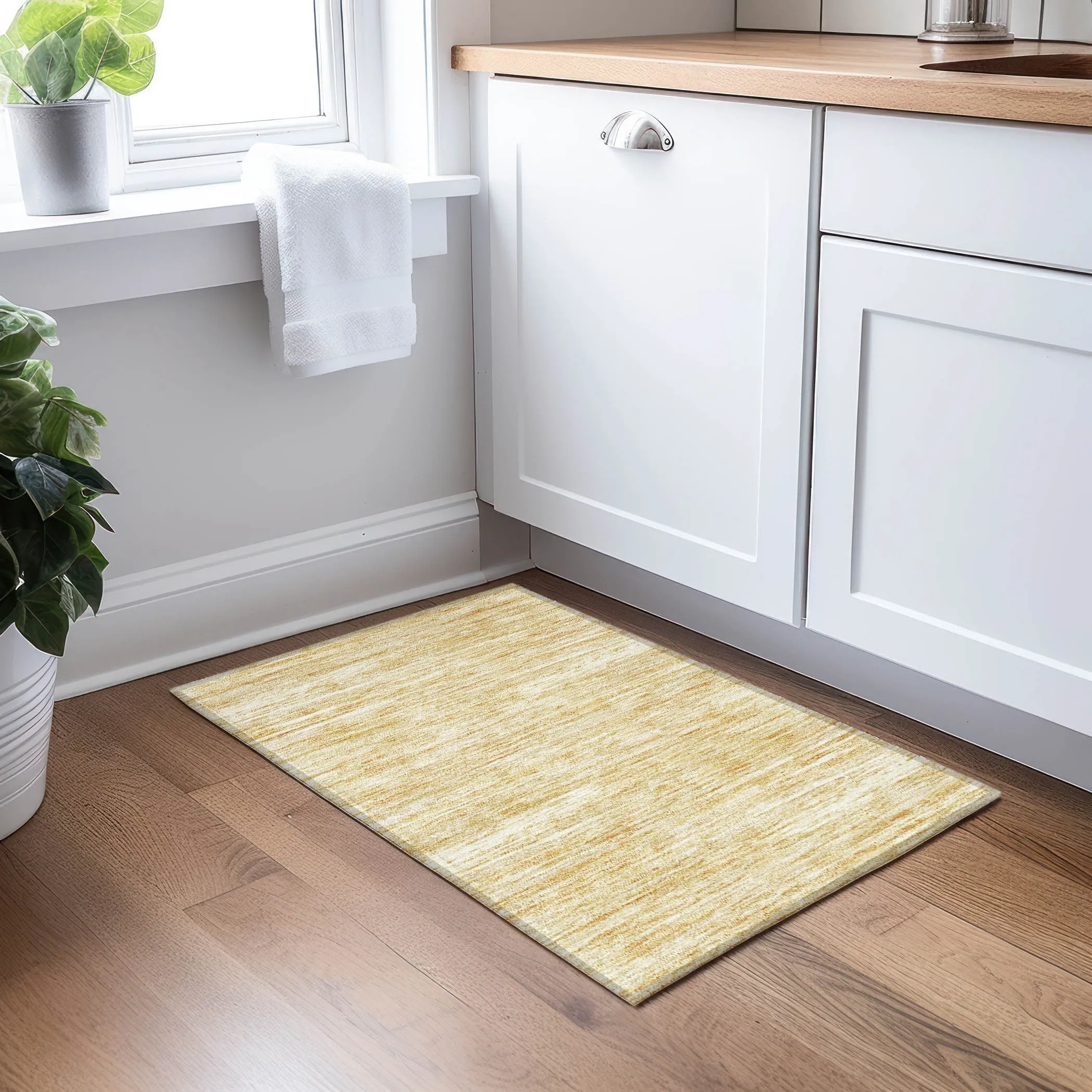 Machine Washable Indoor/ Outdoor Chantille Abstract Stripe Rug