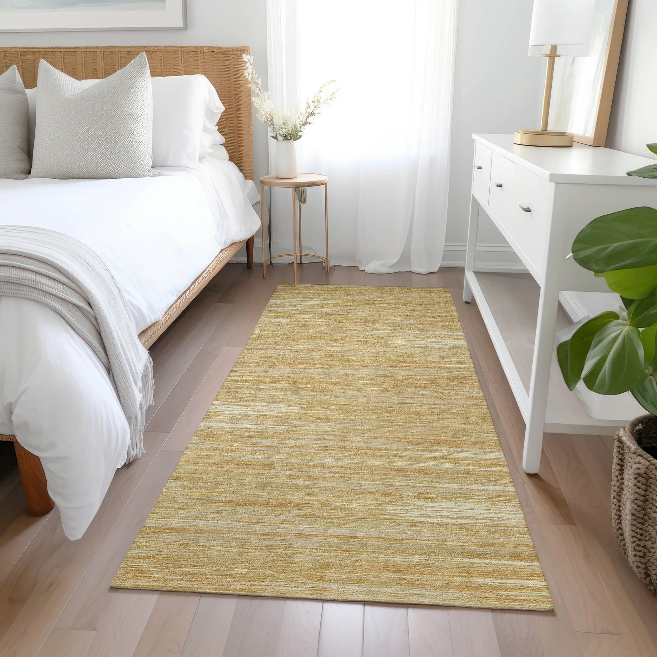 Machine Washable Indoor/ Outdoor Chantille Abstract Stripe Rug