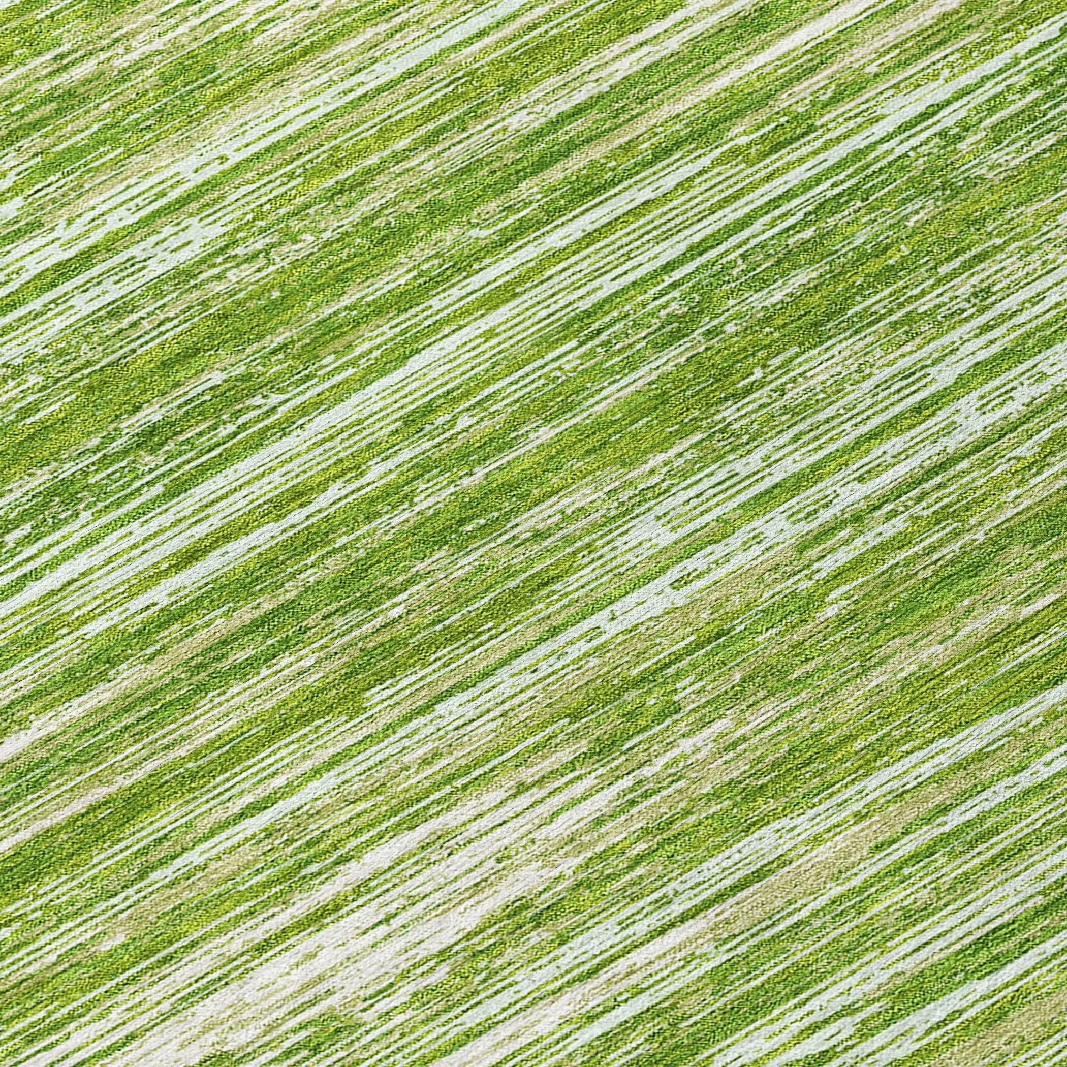 Machine Washable Indoor/ Outdoor Chantille Abstract Stripe Rug