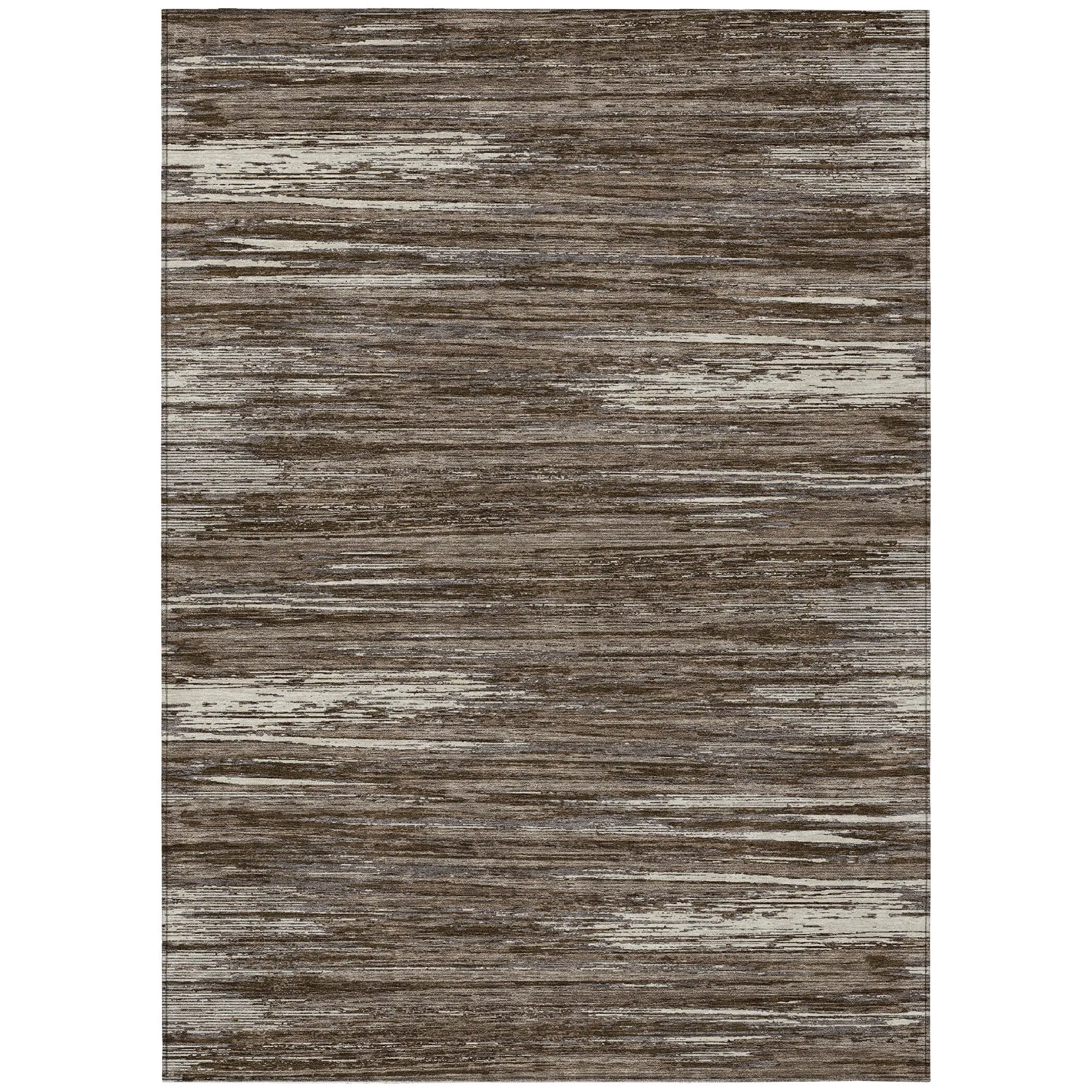 Machine Washable Indoor/ Outdoor Chantille Abstract Stripe Rug