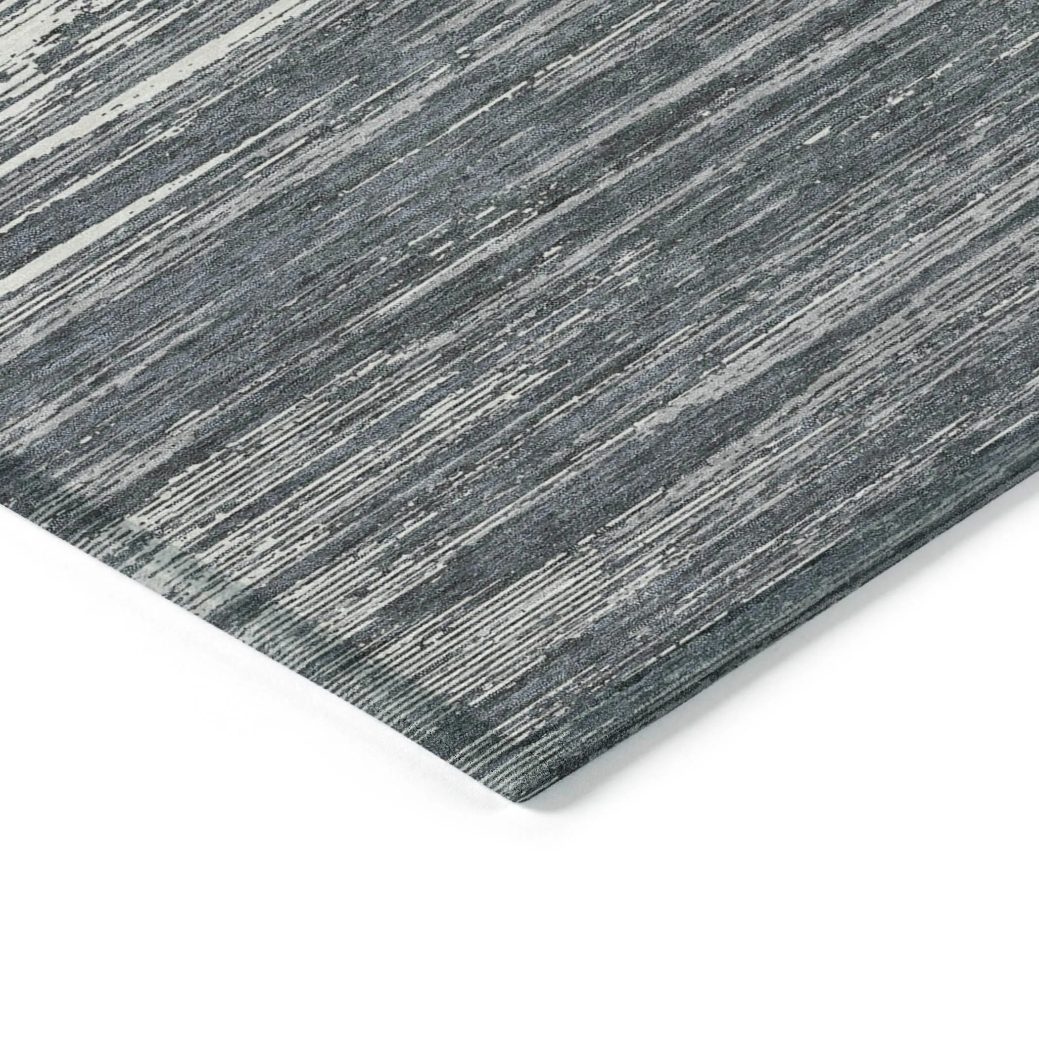 Machine Washable Indoor/ Outdoor Chantille Abstract Stripe Rug