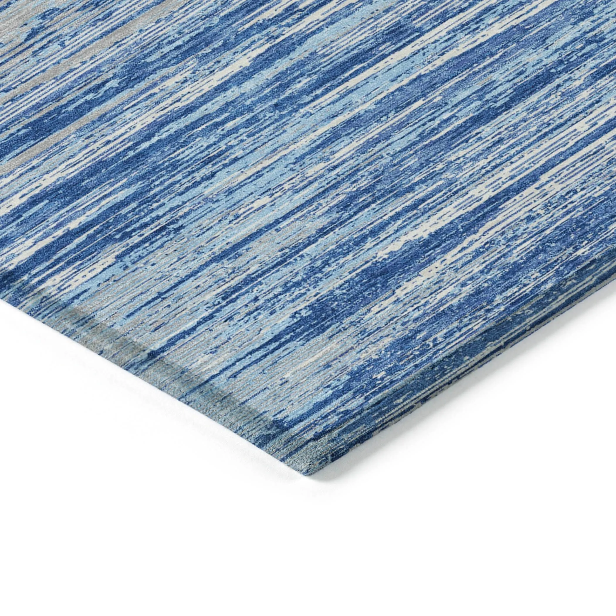 Machine Washable Indoor/ Outdoor Chantille Abstract Stripe Rug