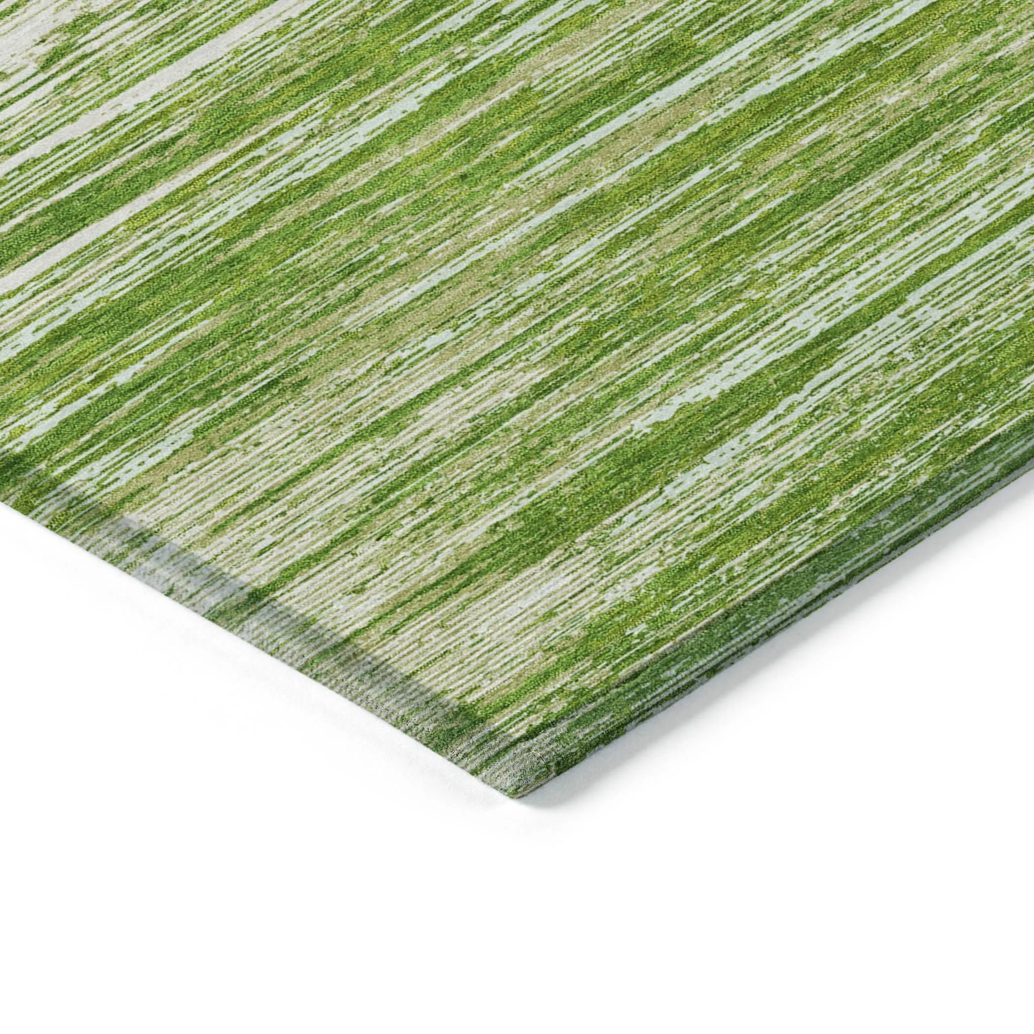 Machine Washable Indoor/ Outdoor Chantille Abstract Stripe Rug