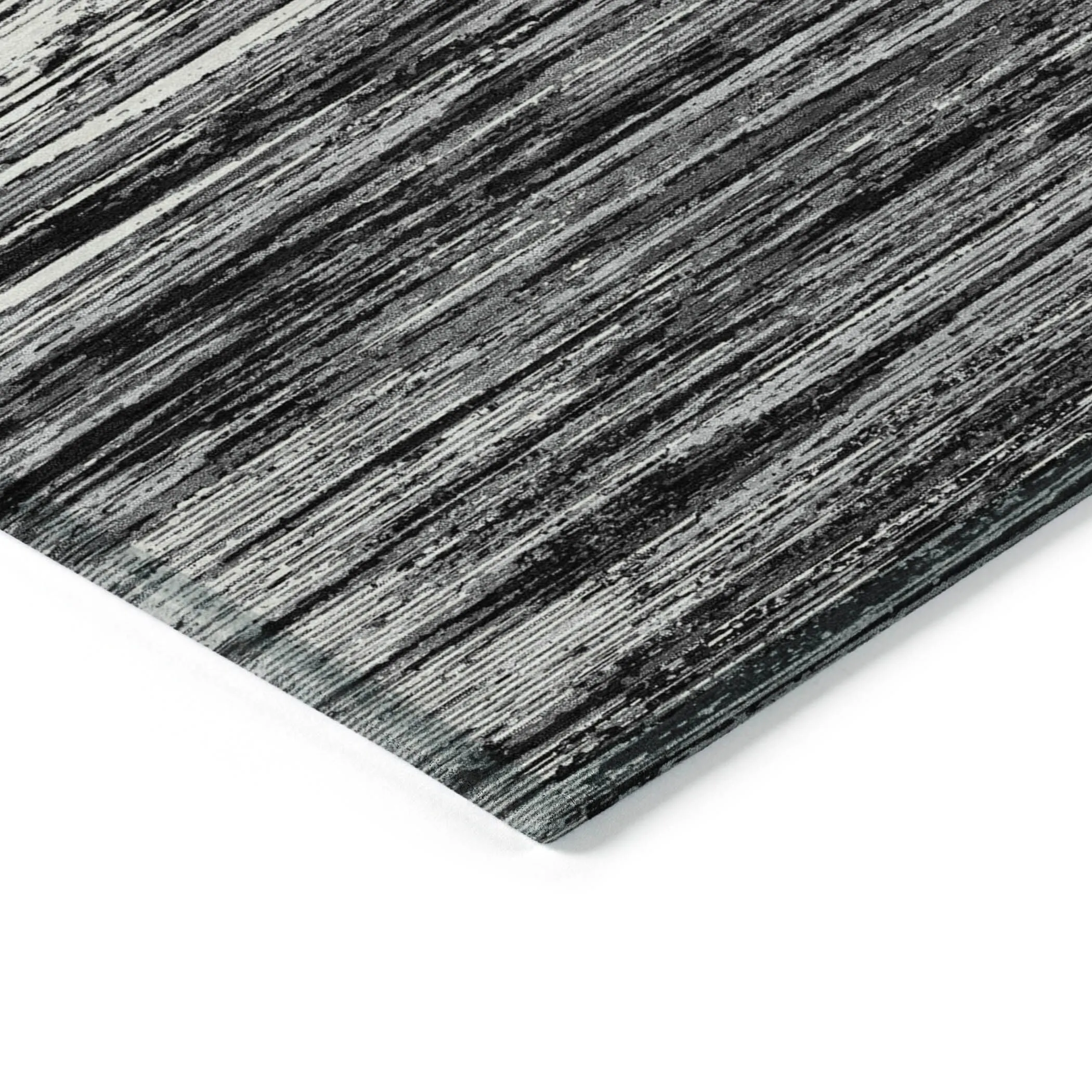 Machine Washable Indoor/ Outdoor Chantille Abstract Stripe Rug