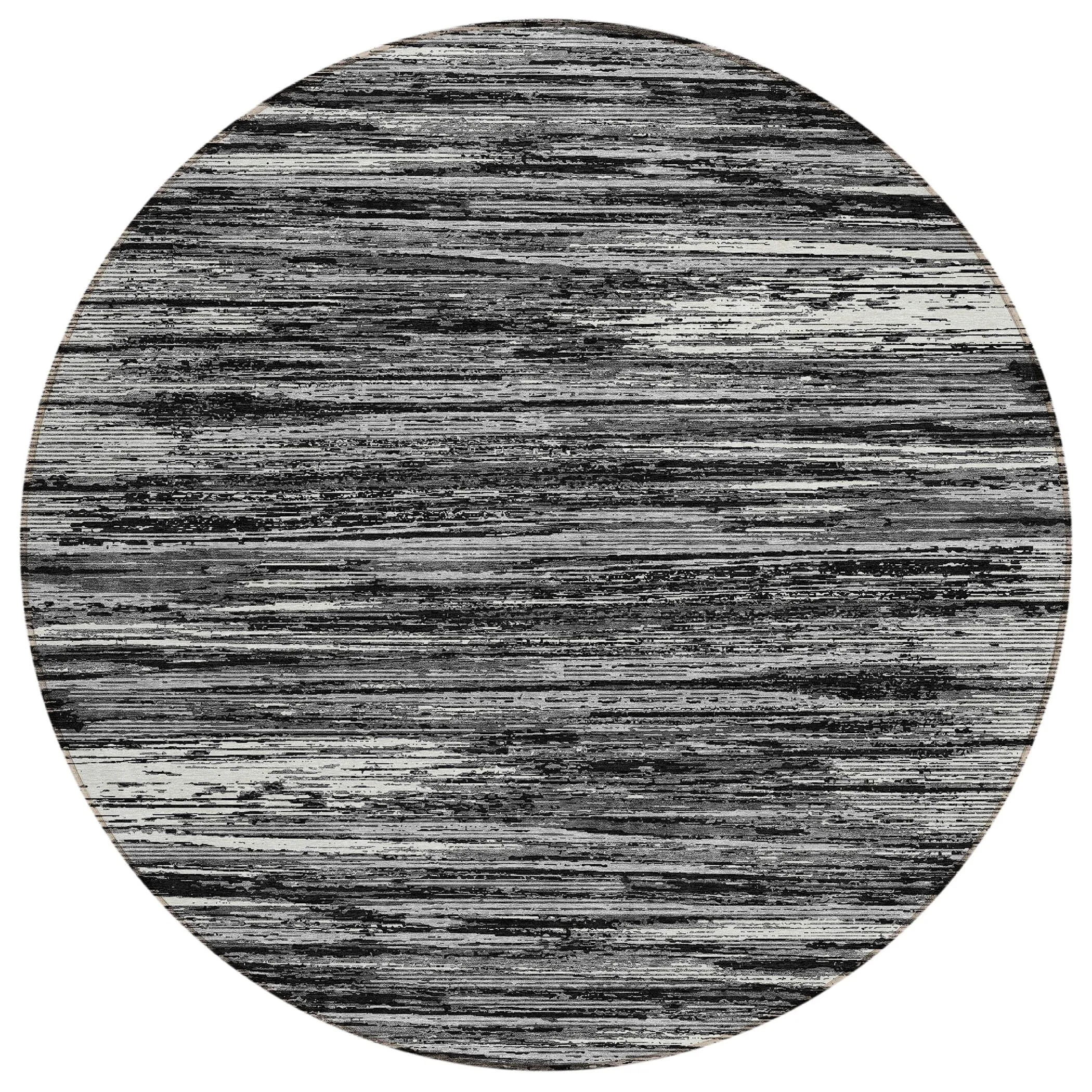 Machine Washable Indoor/ Outdoor Chantille Abstract Stripe Rug