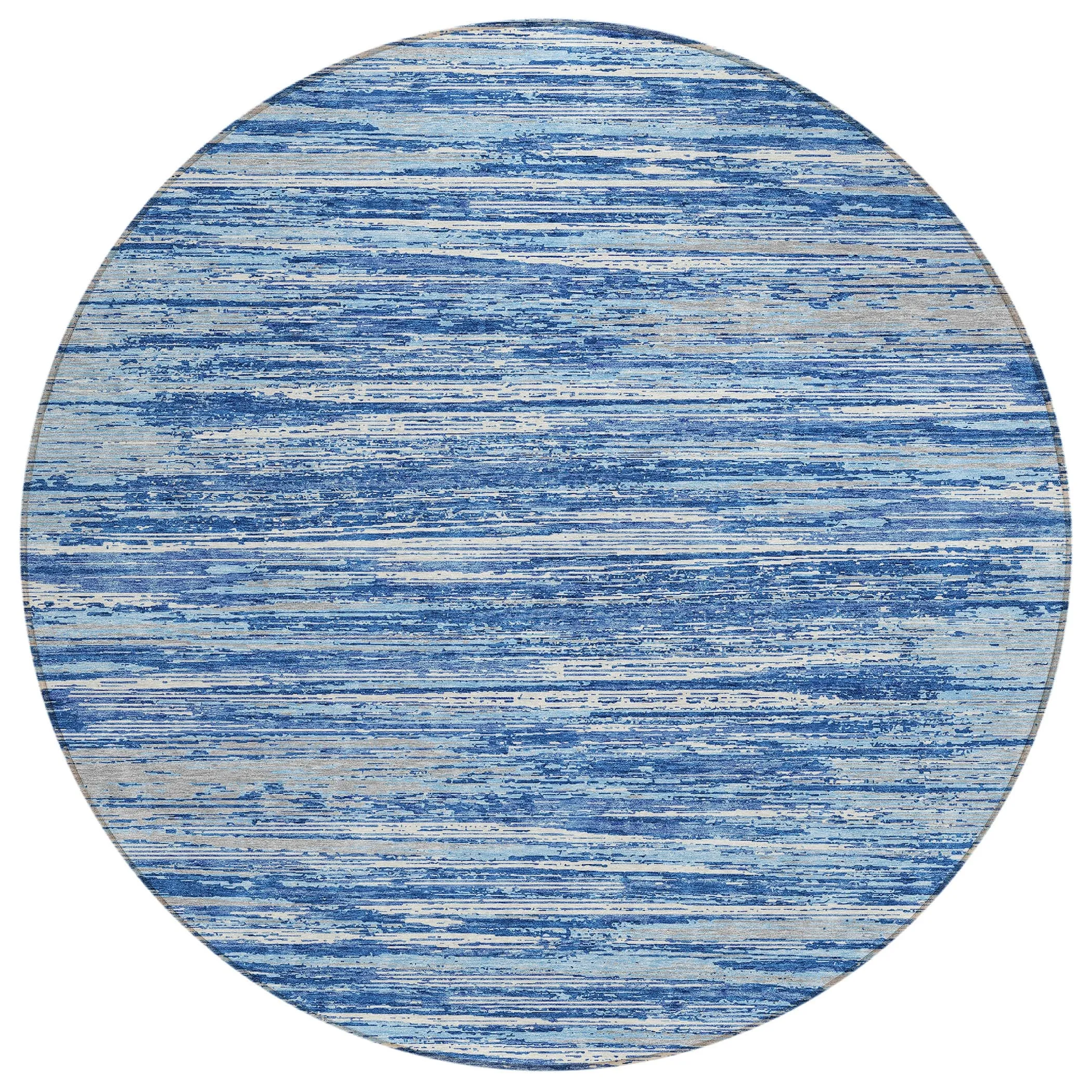 Machine Washable Indoor/ Outdoor Chantille Abstract Stripe Rug