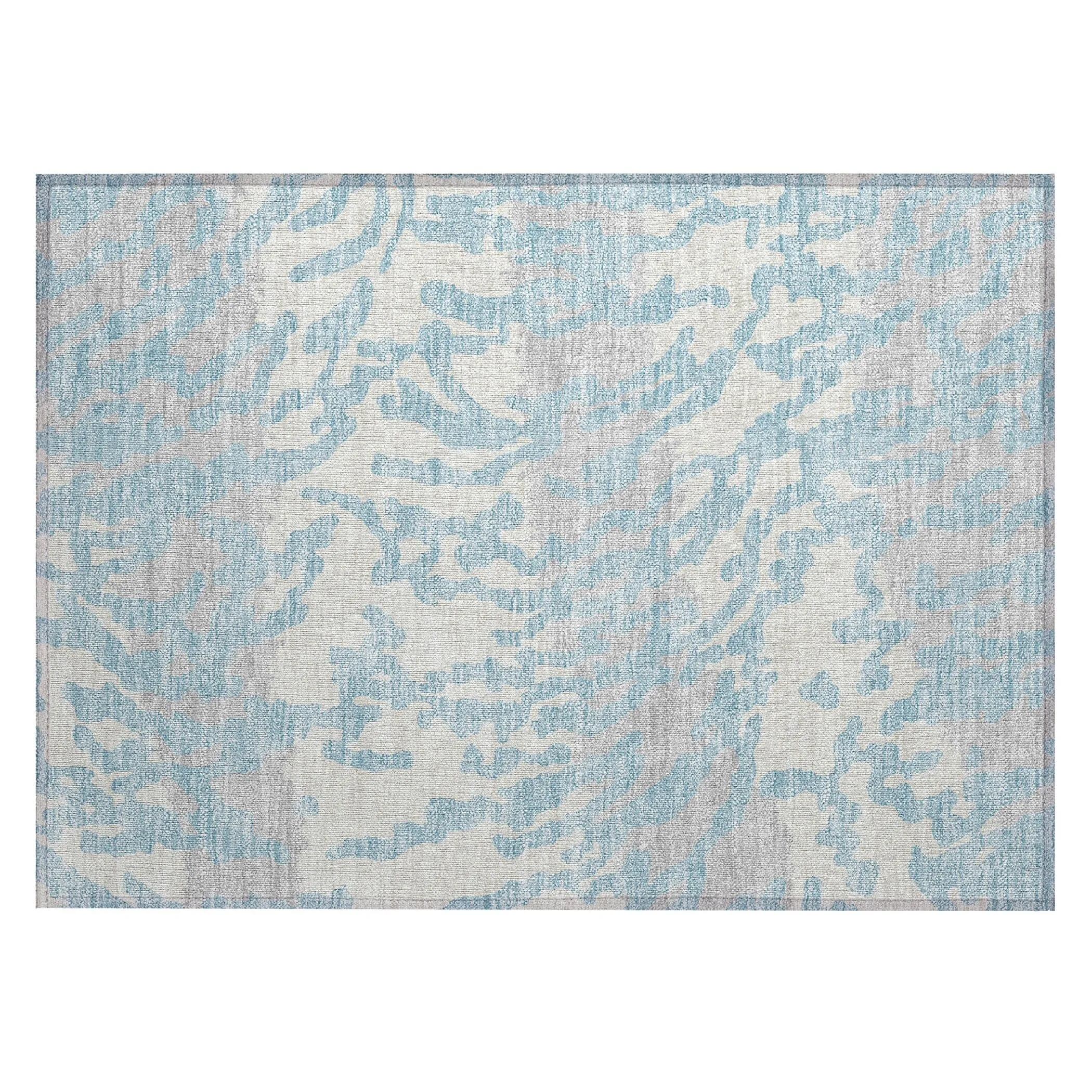 Machine Washable Indoor/ Outdoor Chantille Animal Print Abstract Rug