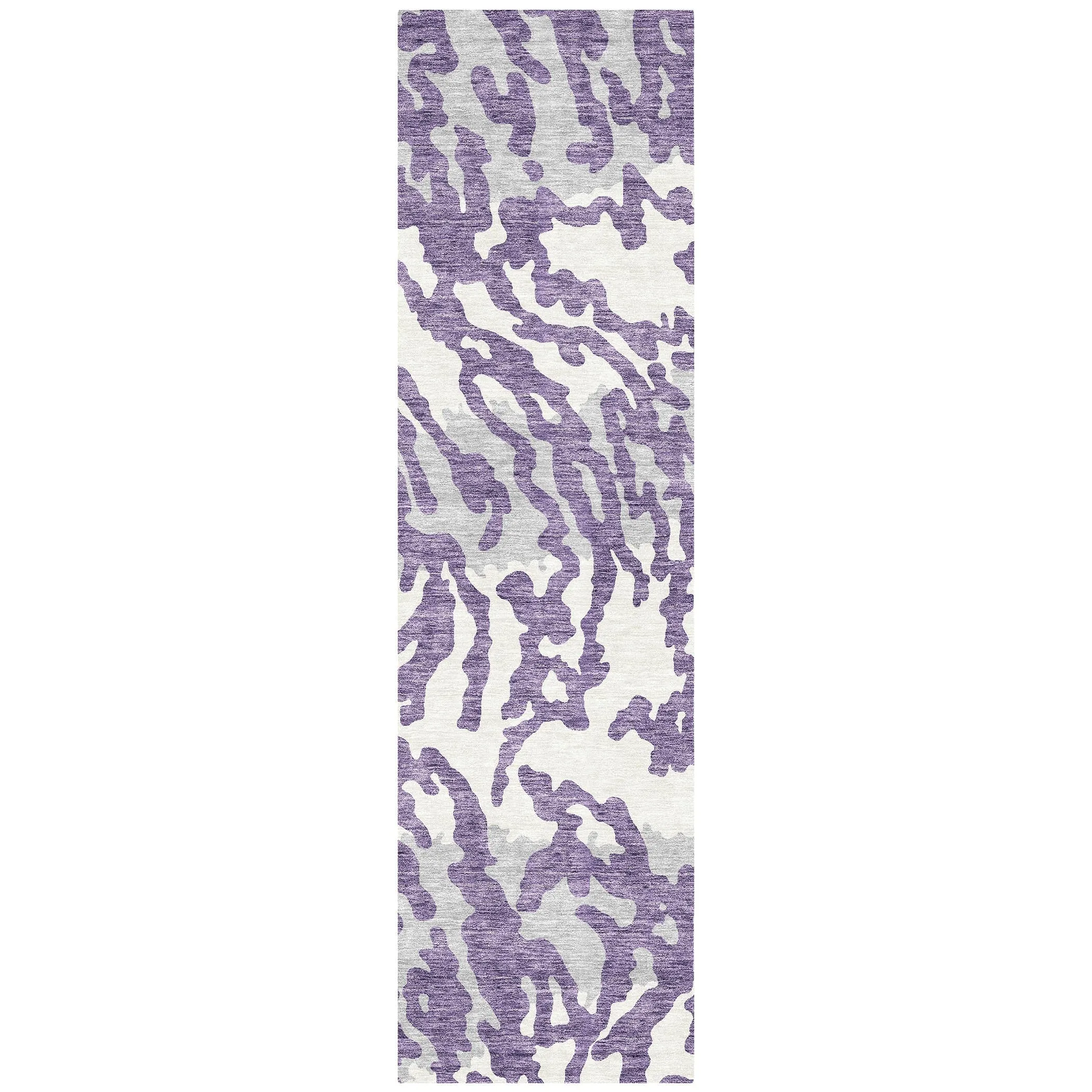 Machine Washable Indoor/ Outdoor Chantille Animal Print Abstract Rug
