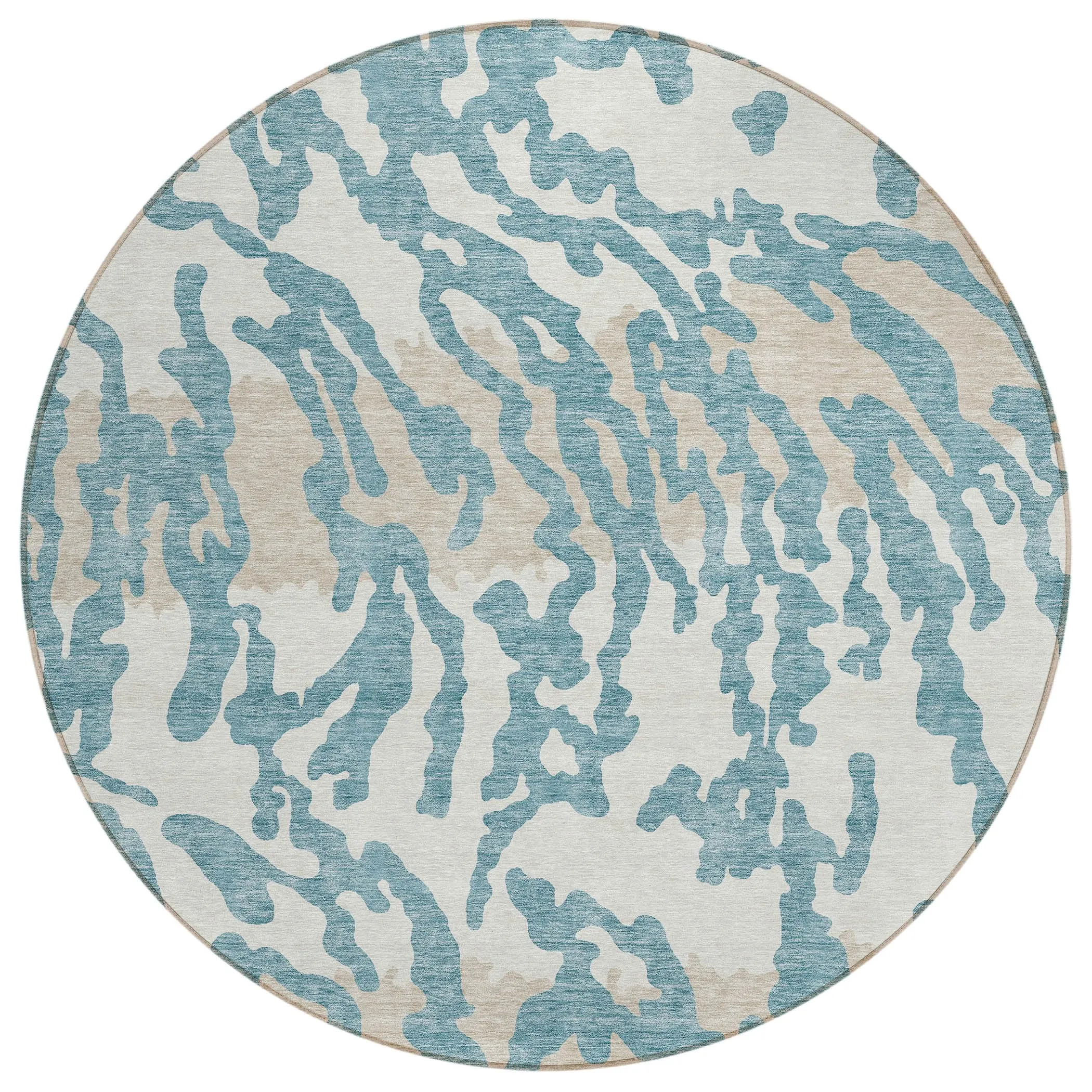 Machine Washable Indoor/ Outdoor Chantille Animal Print Abstract Rug