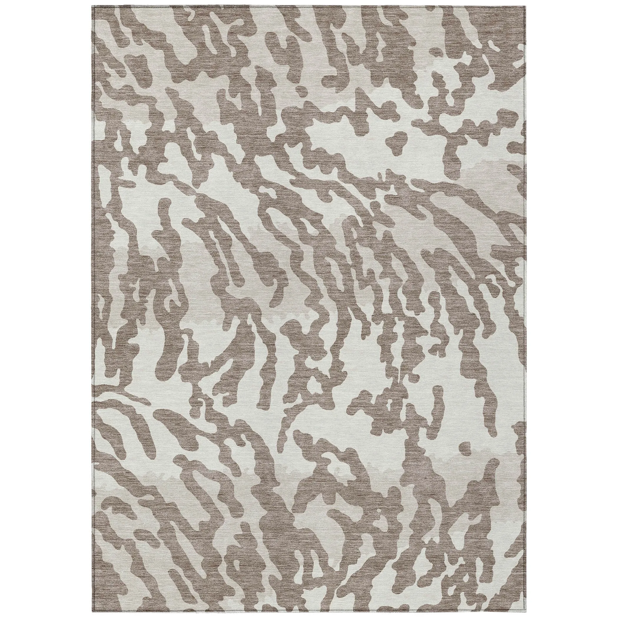 Machine Washable Indoor/ Outdoor Chantille Animal Print Abstract Rug