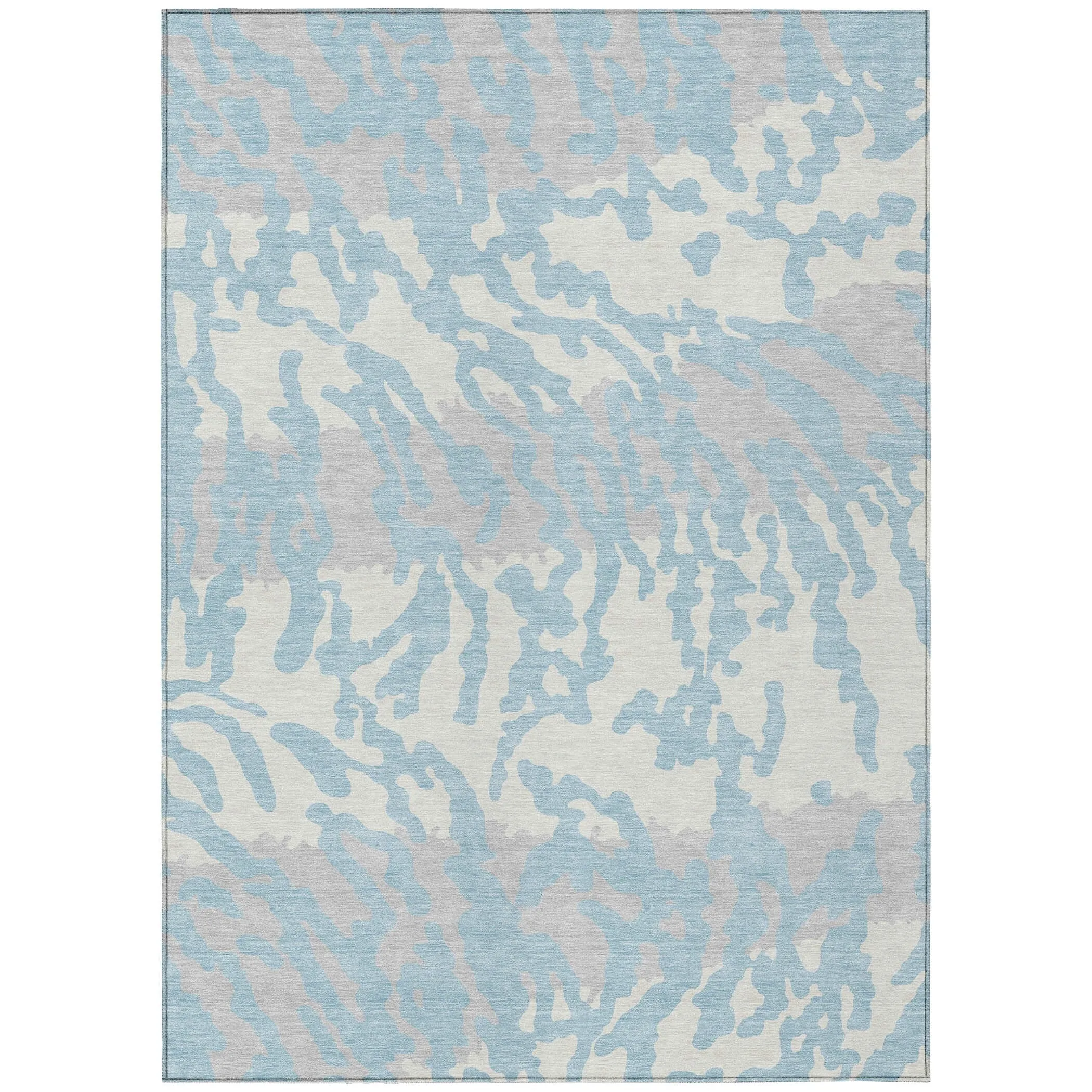 Machine Washable Indoor/ Outdoor Chantille Animal Print Abstract Rug