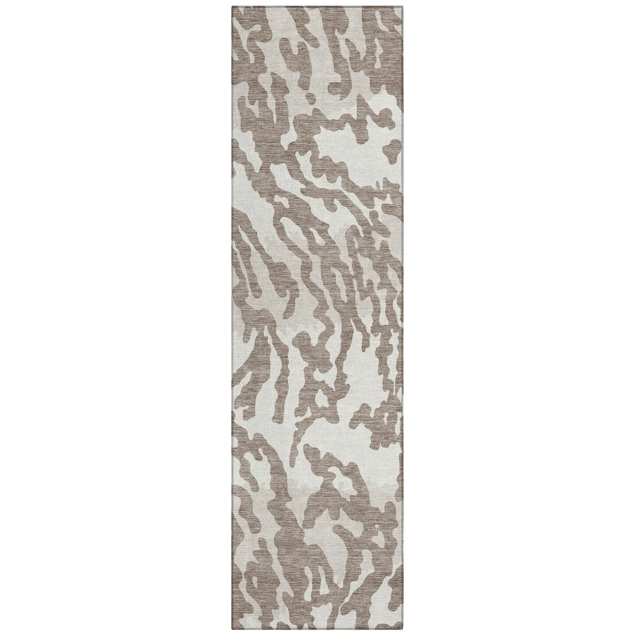 Machine Washable Indoor/ Outdoor Chantille Animal Print Abstract Rug
