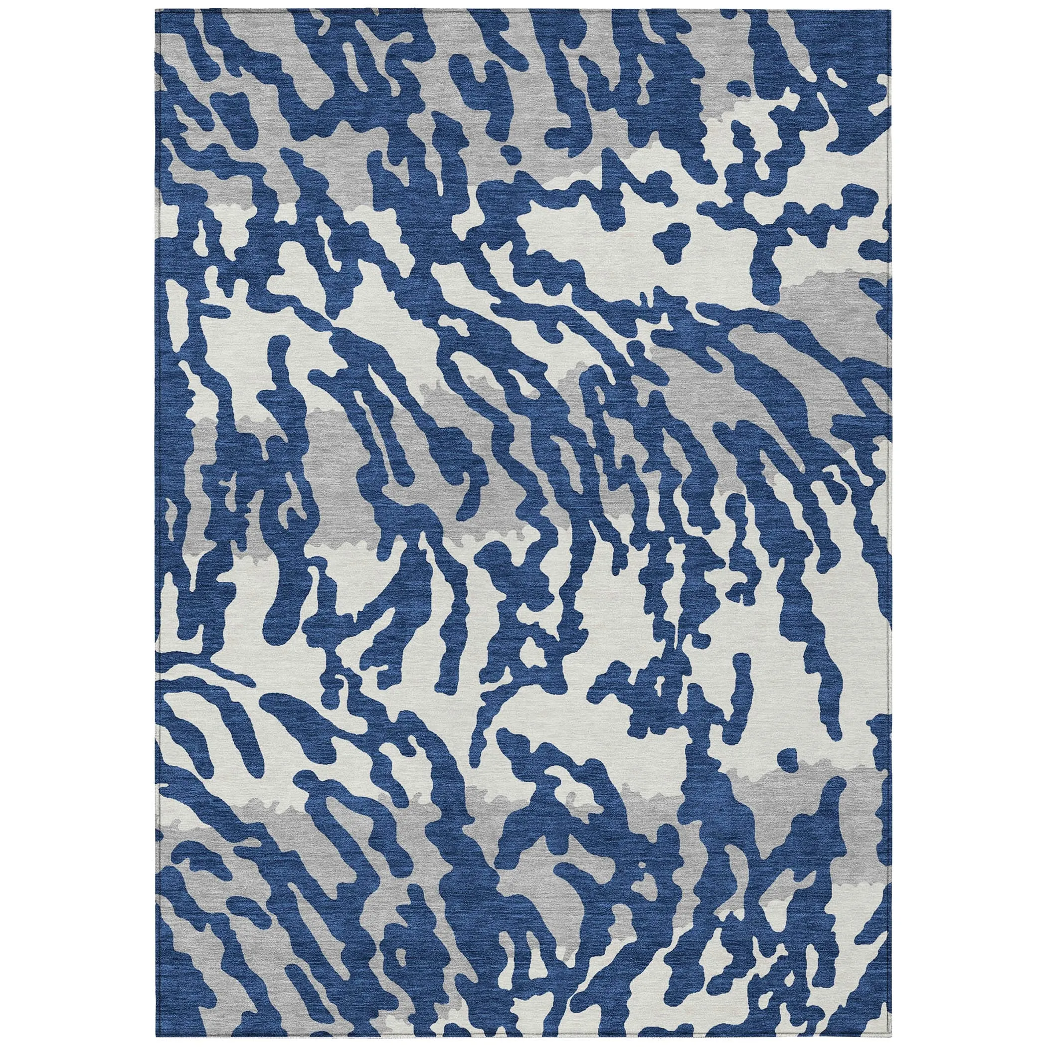 Machine Washable Indoor/ Outdoor Chantille Animal Print Abstract Rug