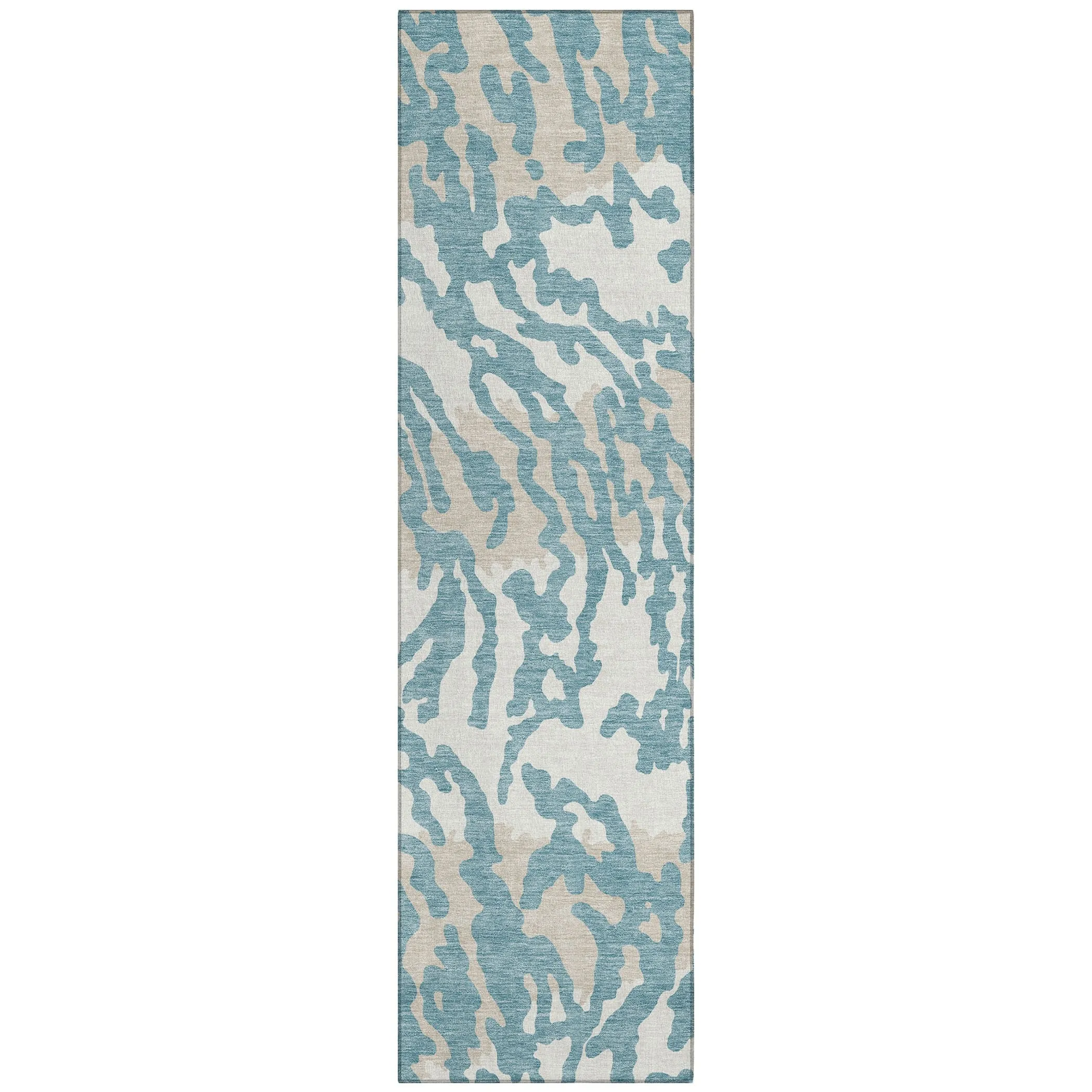 Machine Washable Indoor/ Outdoor Chantille Animal Print Abstract Rug