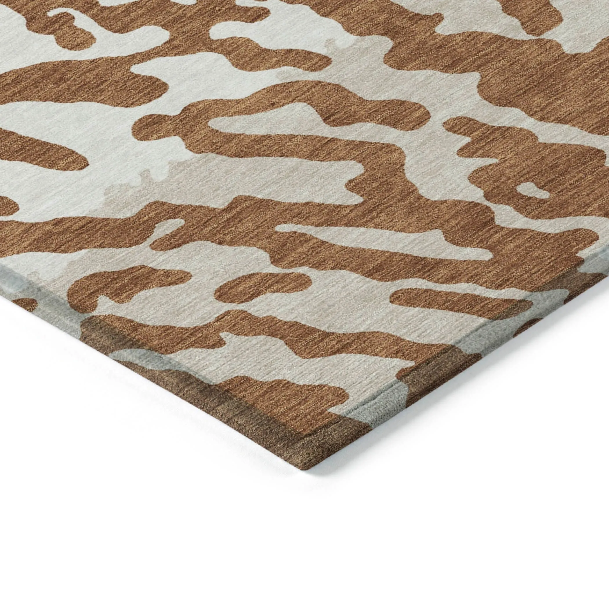 Machine Washable Indoor/ Outdoor Chantille Animal Print Abstract Rug
