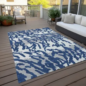 Machine Washable Indoor/ Outdoor Chantille Animal Print Abstract Rug