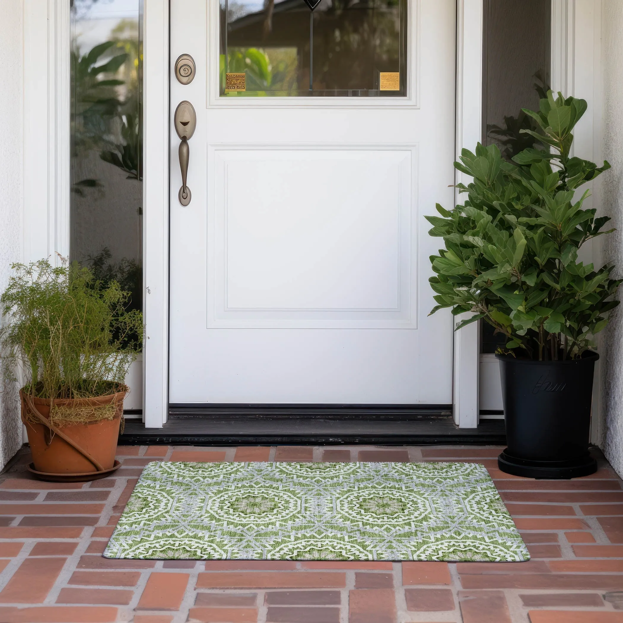 Machine Washable Indoor/ Outdoor Chantille Boho Moroccan Rug