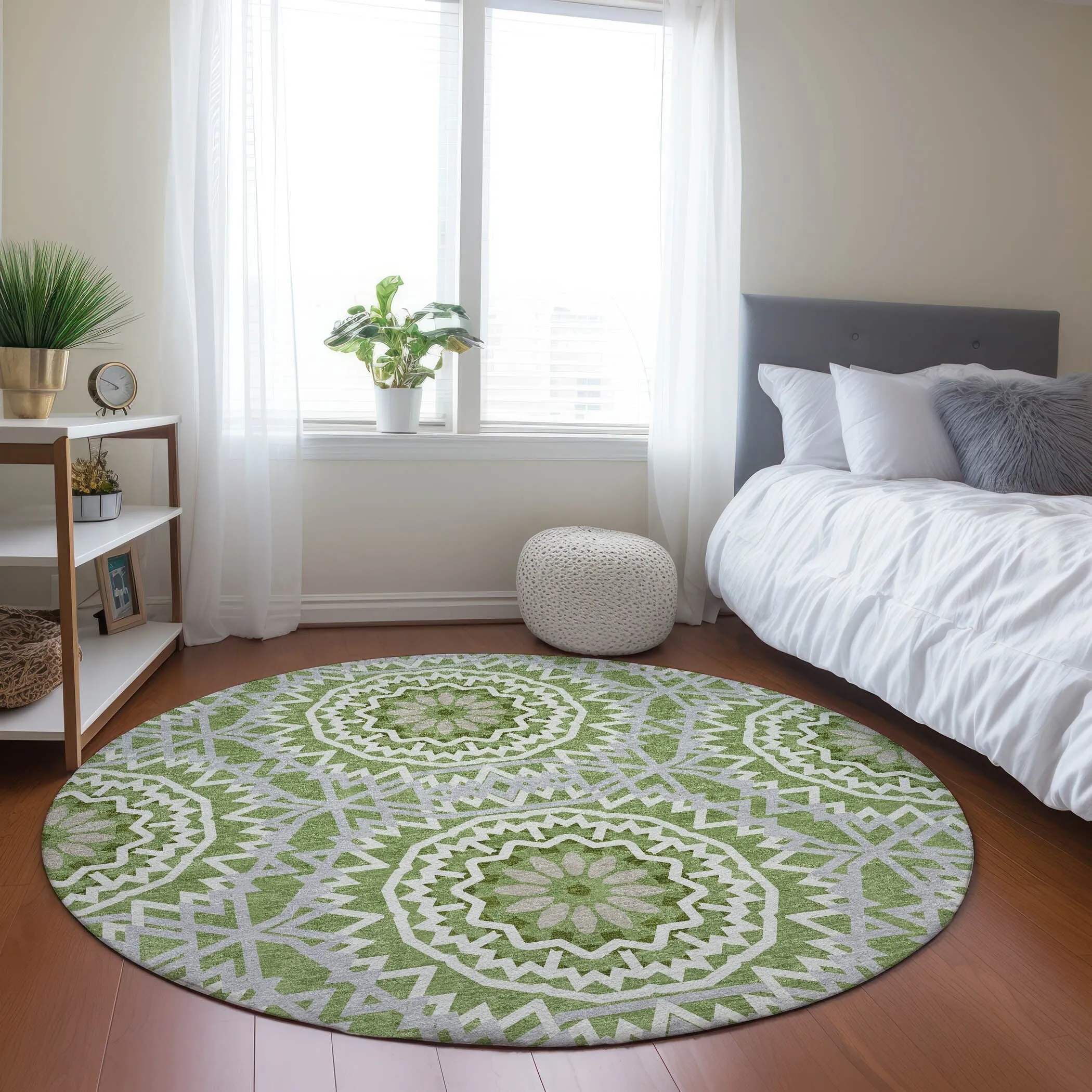 Machine Washable Indoor/ Outdoor Chantille Boho Moroccan Rug