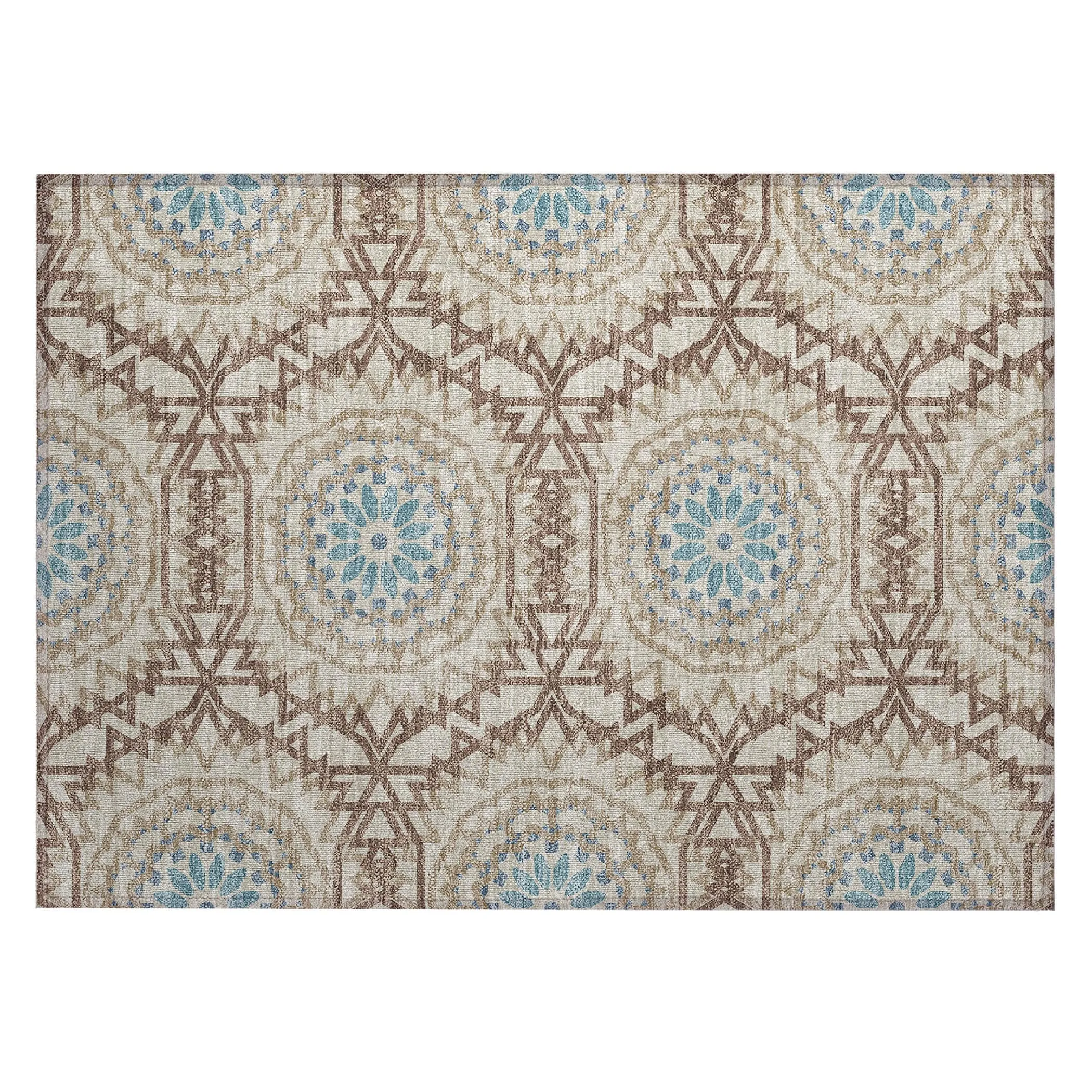 Machine Washable Indoor/ Outdoor Chantille Boho Moroccan Rug