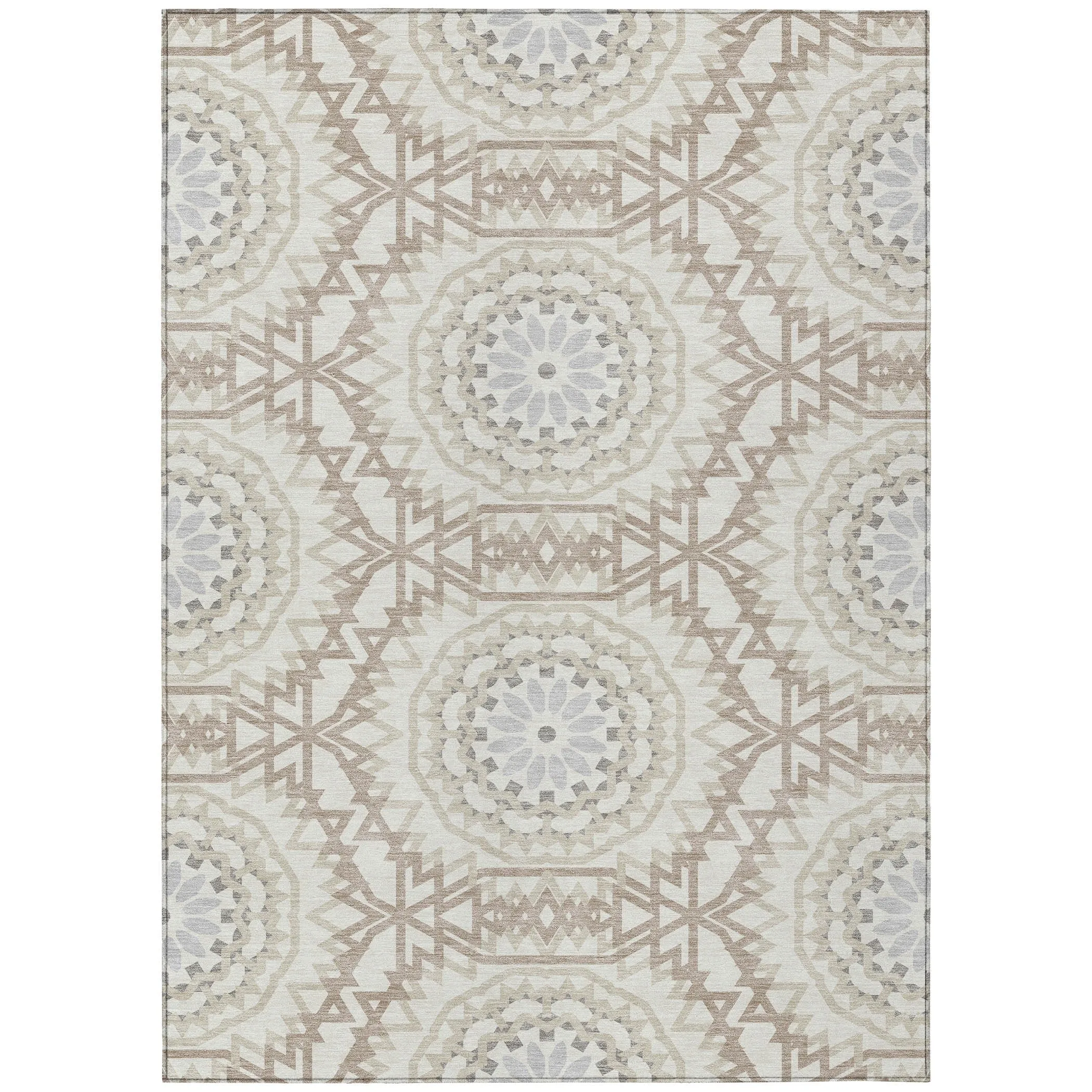 Machine Washable Indoor/ Outdoor Chantille Boho Moroccan Rug