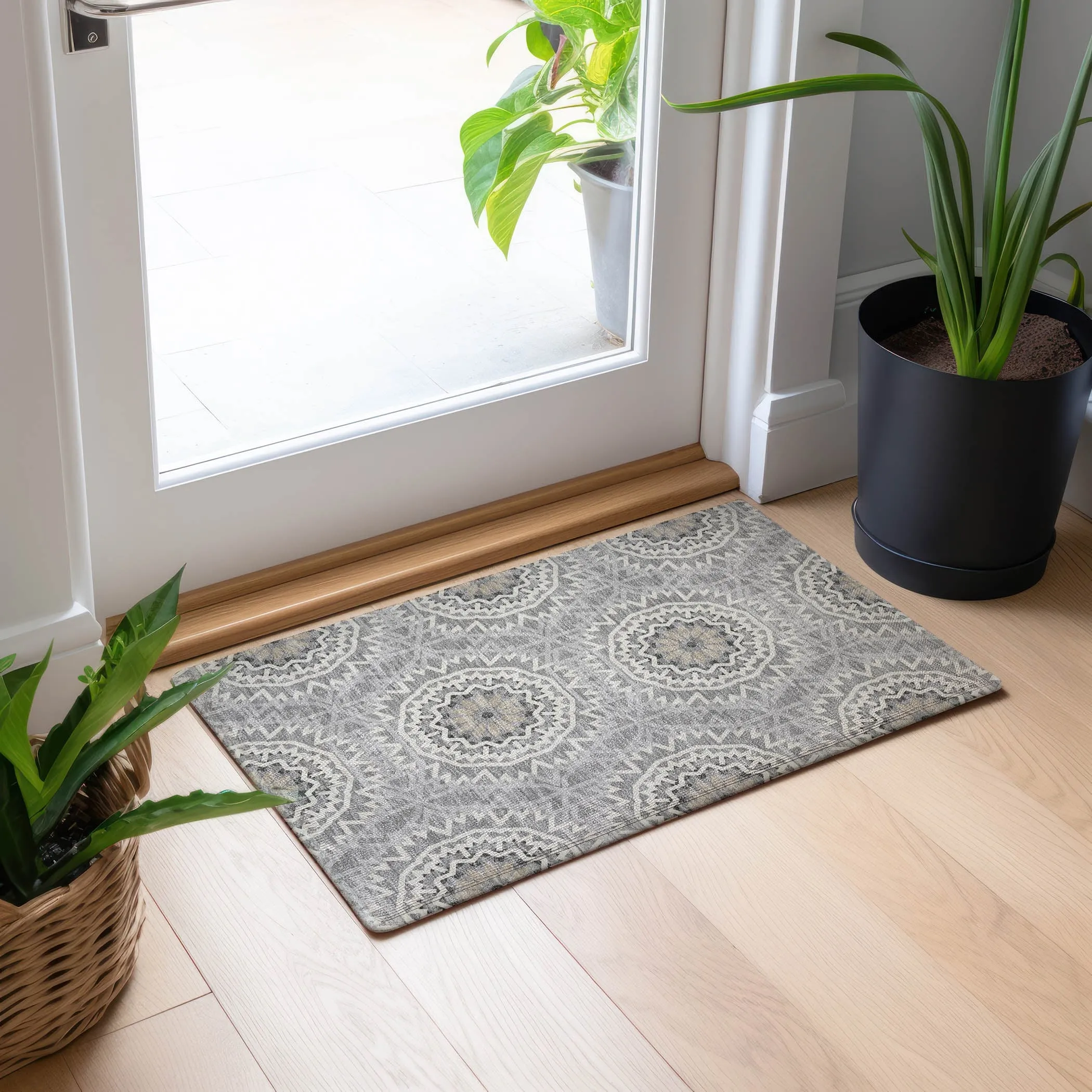Machine Washable Indoor/ Outdoor Chantille Boho Moroccan Rug