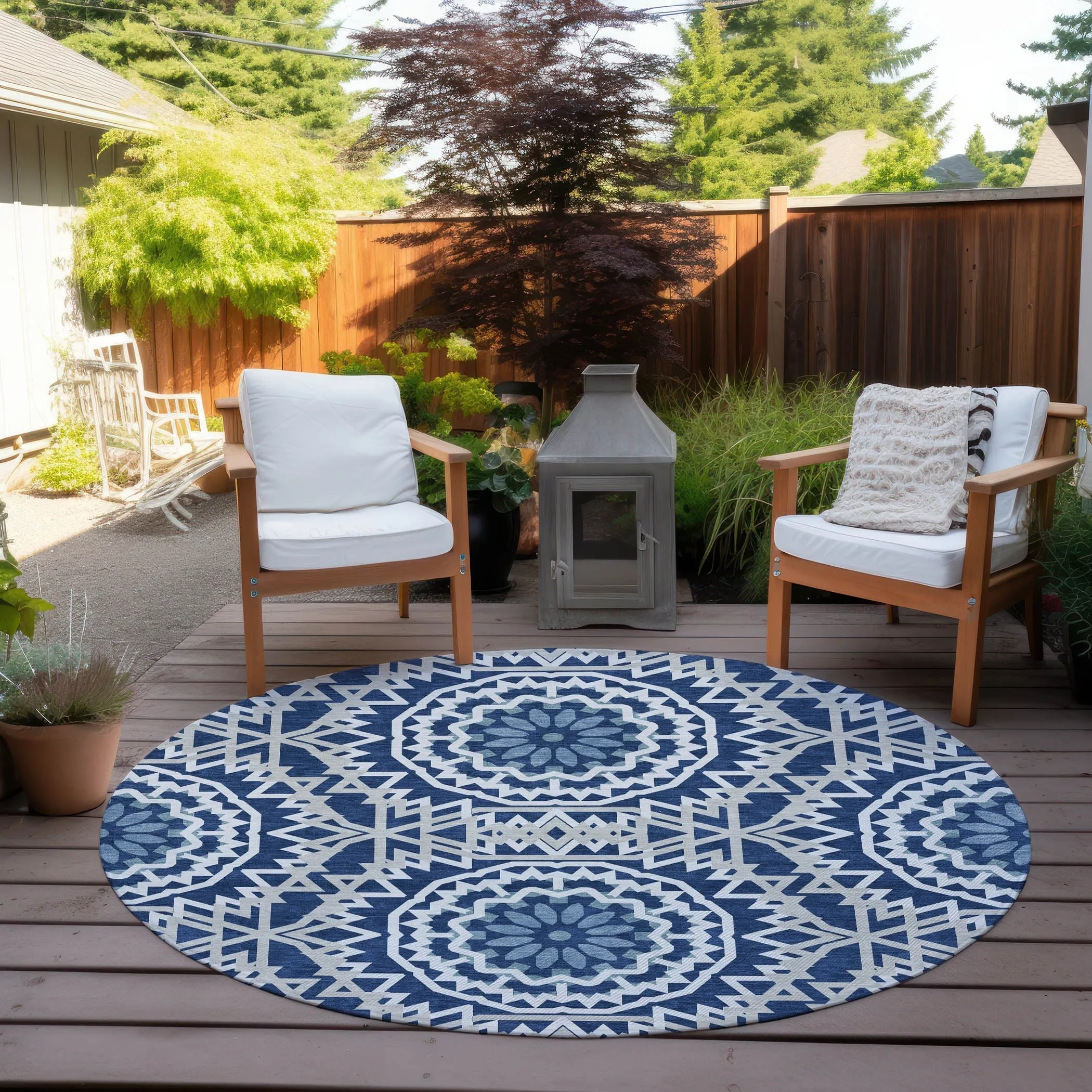 Machine Washable Indoor/ Outdoor Chantille Boho Moroccan Rug