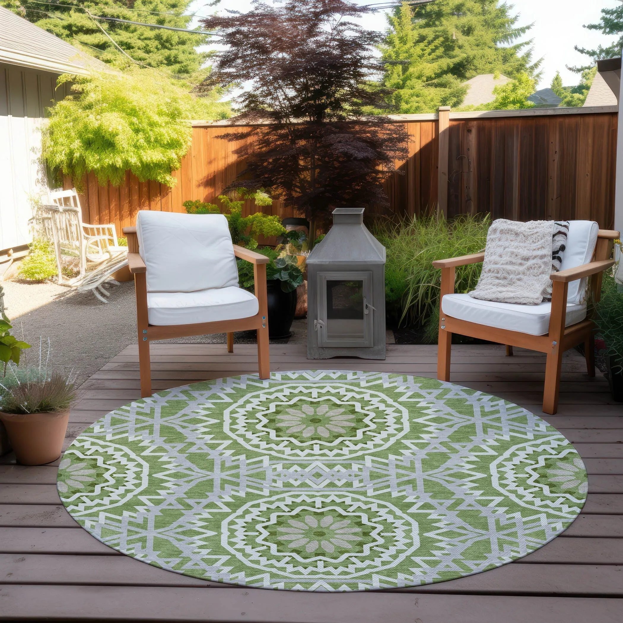 Machine Washable Indoor/ Outdoor Chantille Boho Moroccan Rug