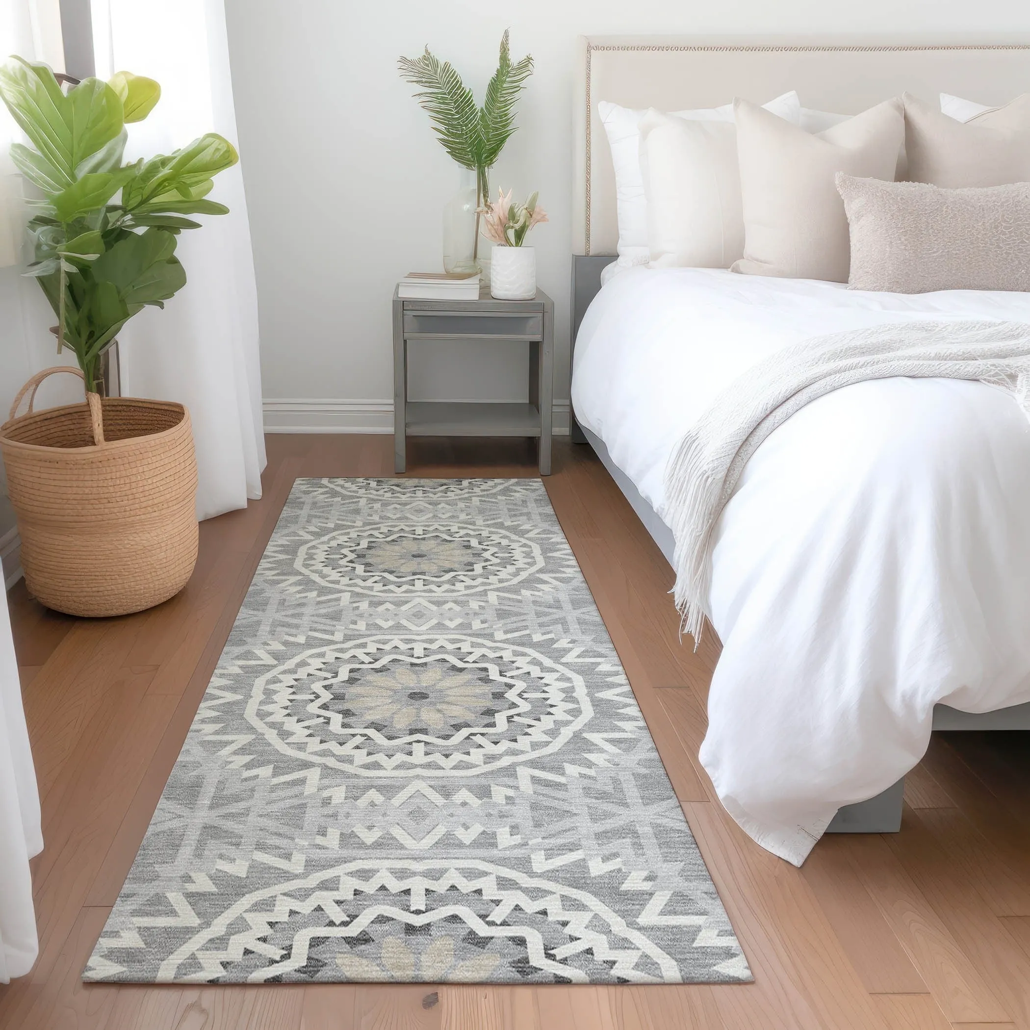 Machine Washable Indoor/ Outdoor Chantille Boho Moroccan Rug