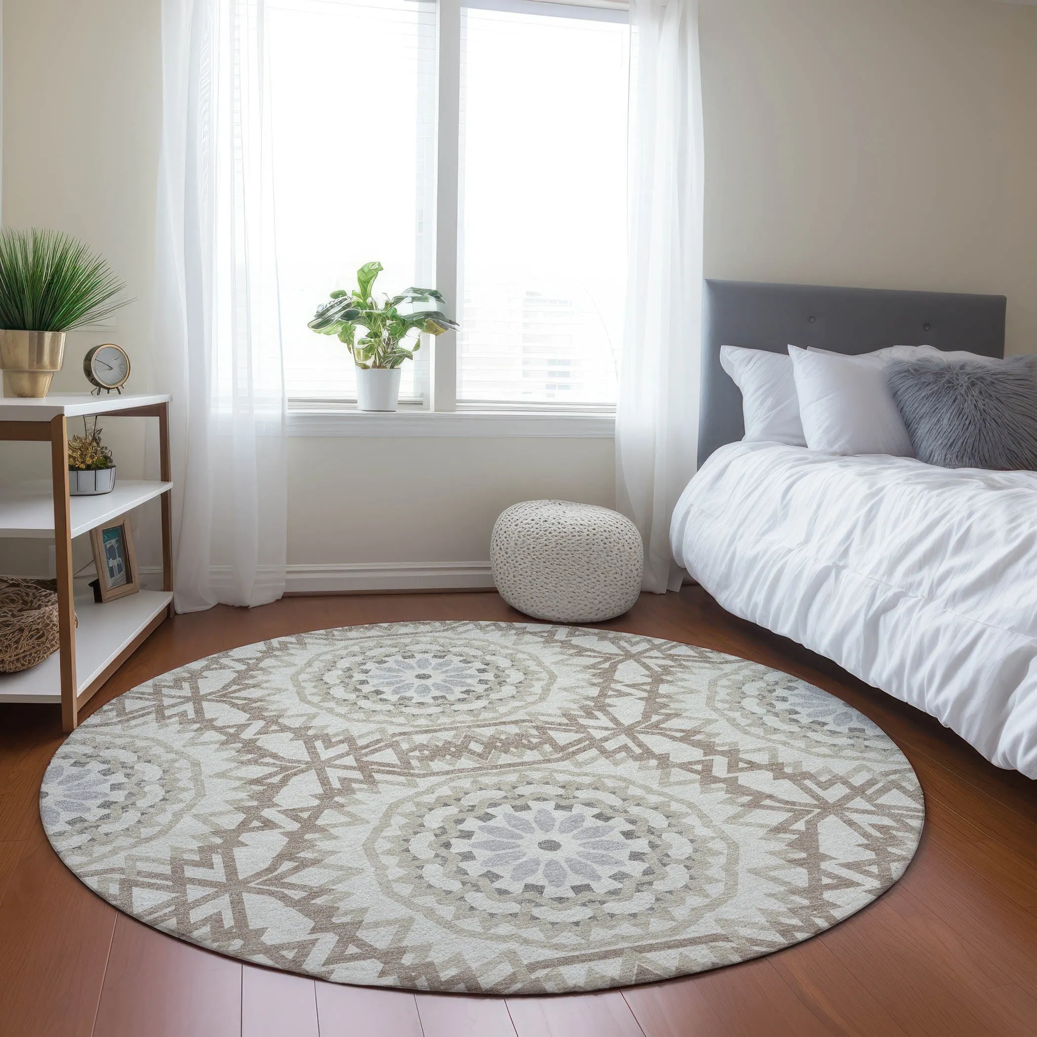 Machine Washable Indoor/ Outdoor Chantille Boho Moroccan Rug