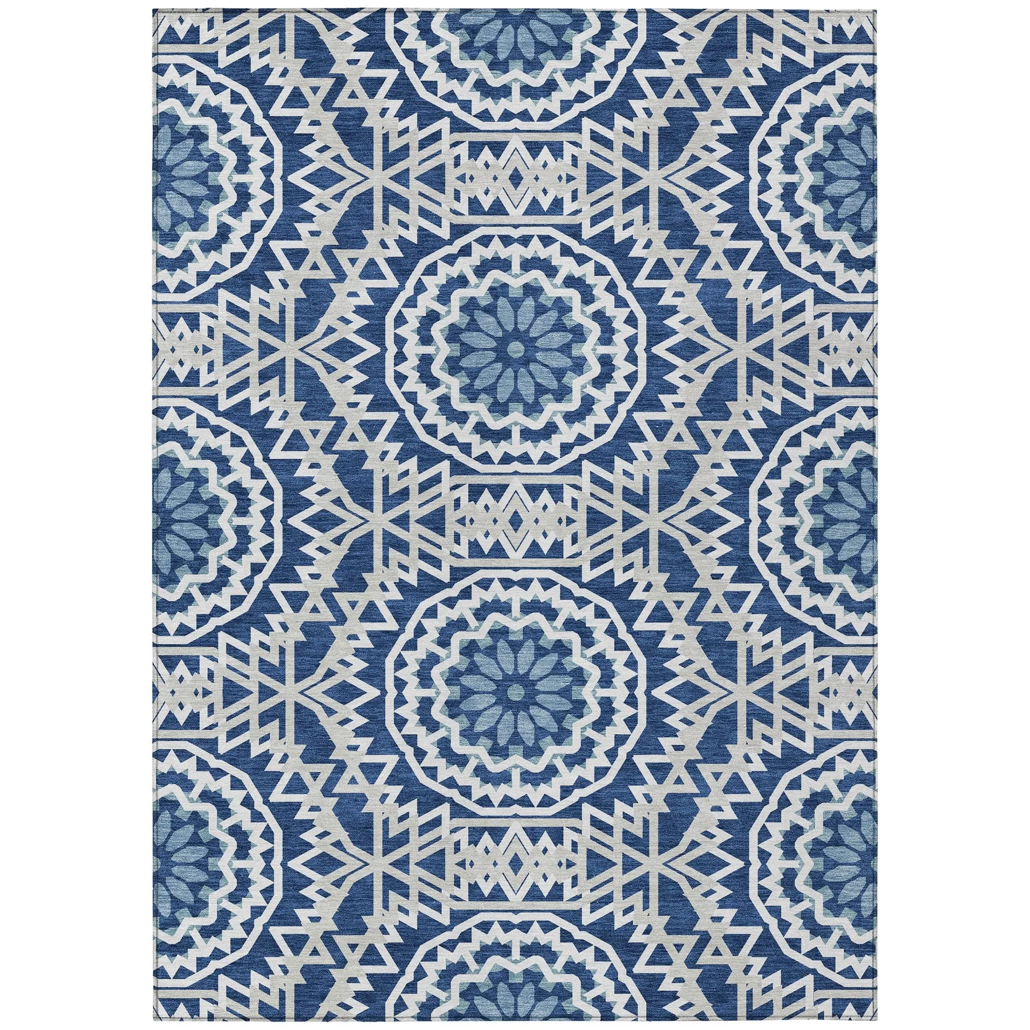 Machine Washable Indoor/ Outdoor Chantille Boho Moroccan Rug