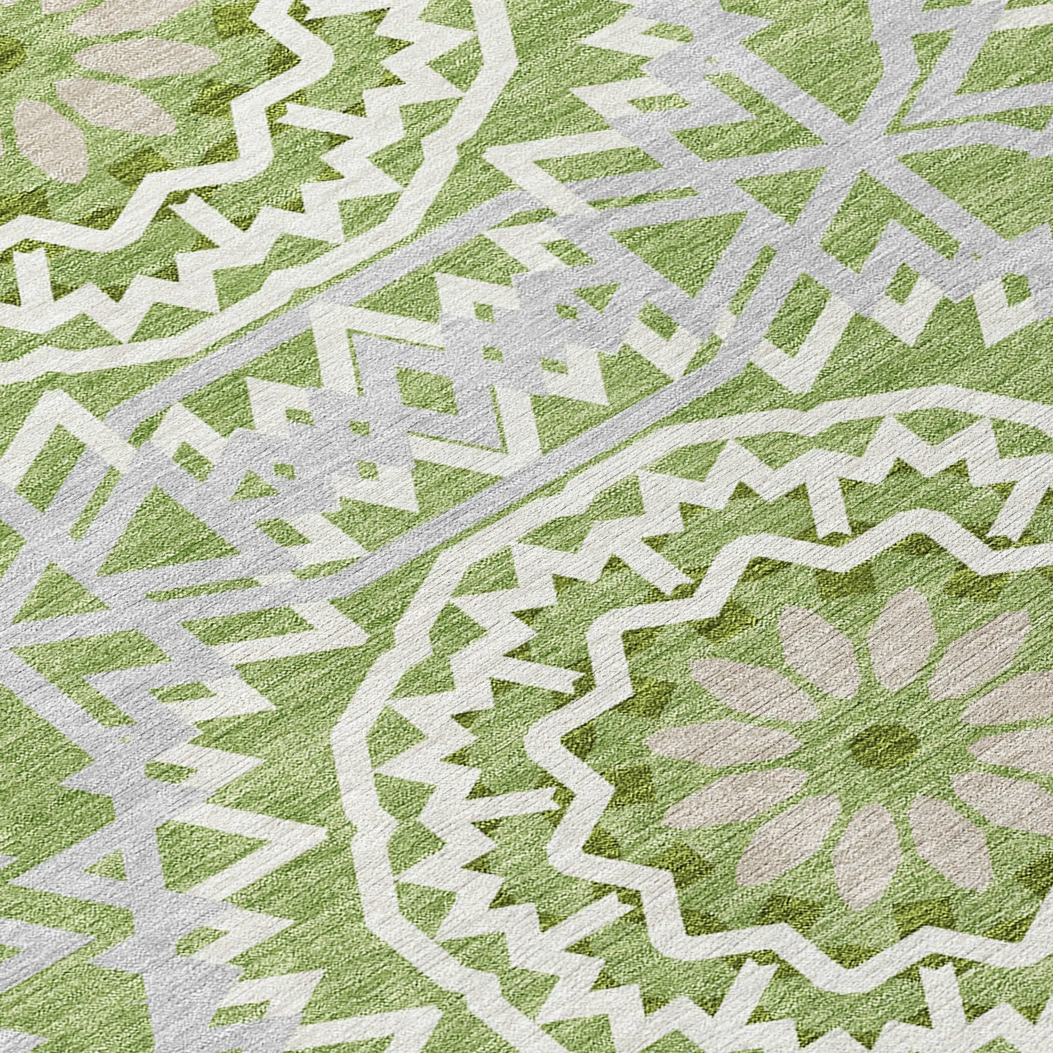 Machine Washable Indoor/ Outdoor Chantille Boho Moroccan Rug