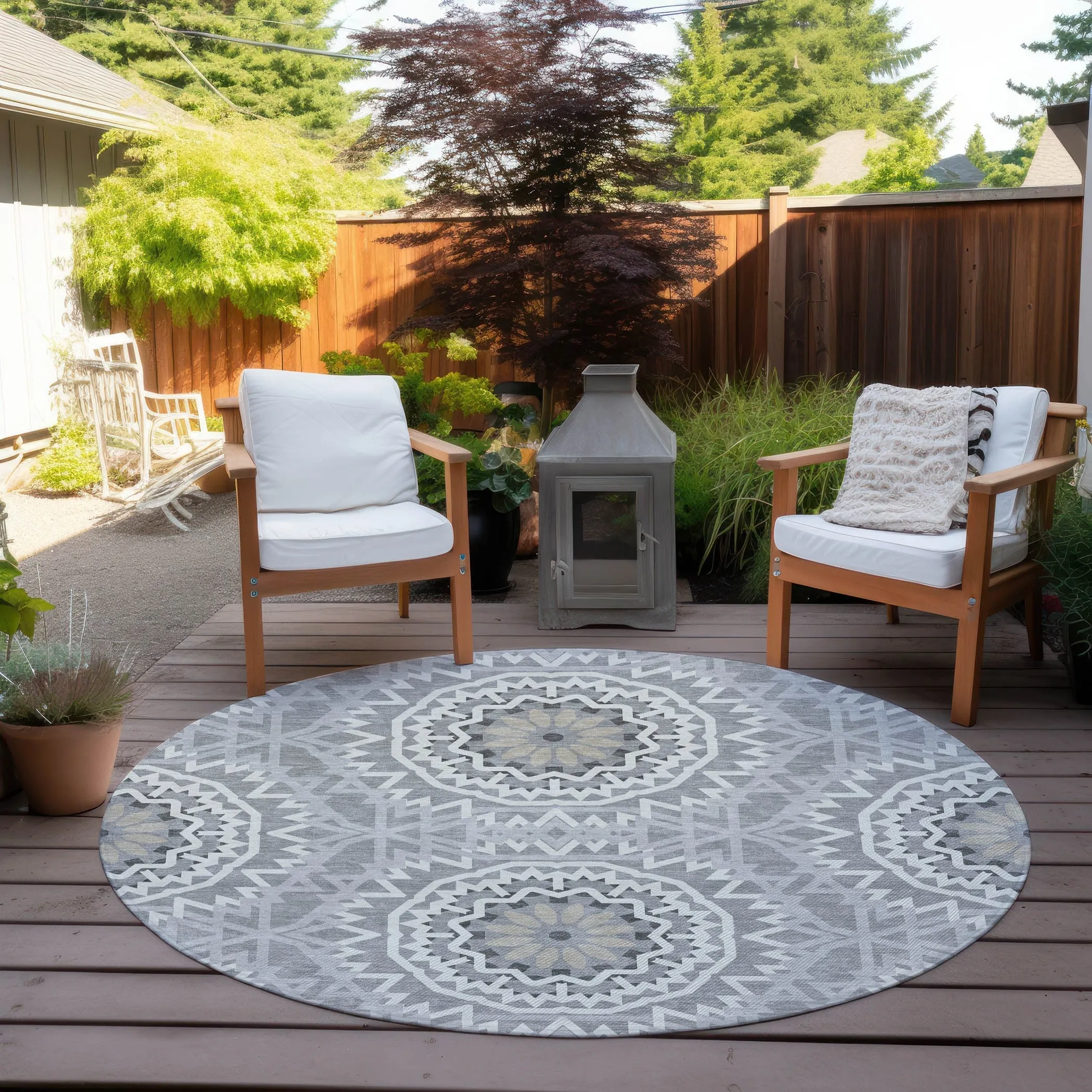Machine Washable Indoor/ Outdoor Chantille Boho Moroccan Rug
