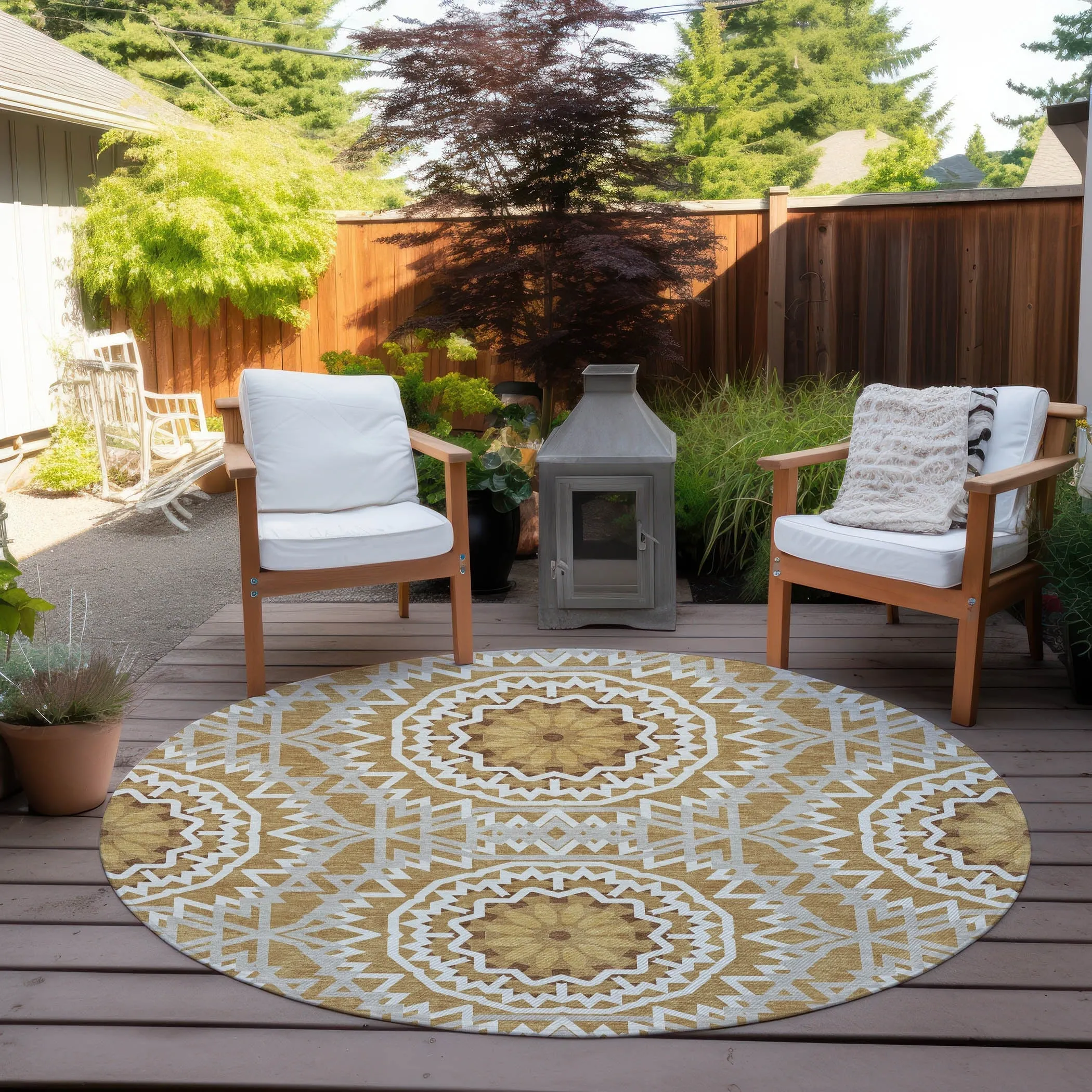 Machine Washable Indoor/ Outdoor Chantille Boho Moroccan Rug