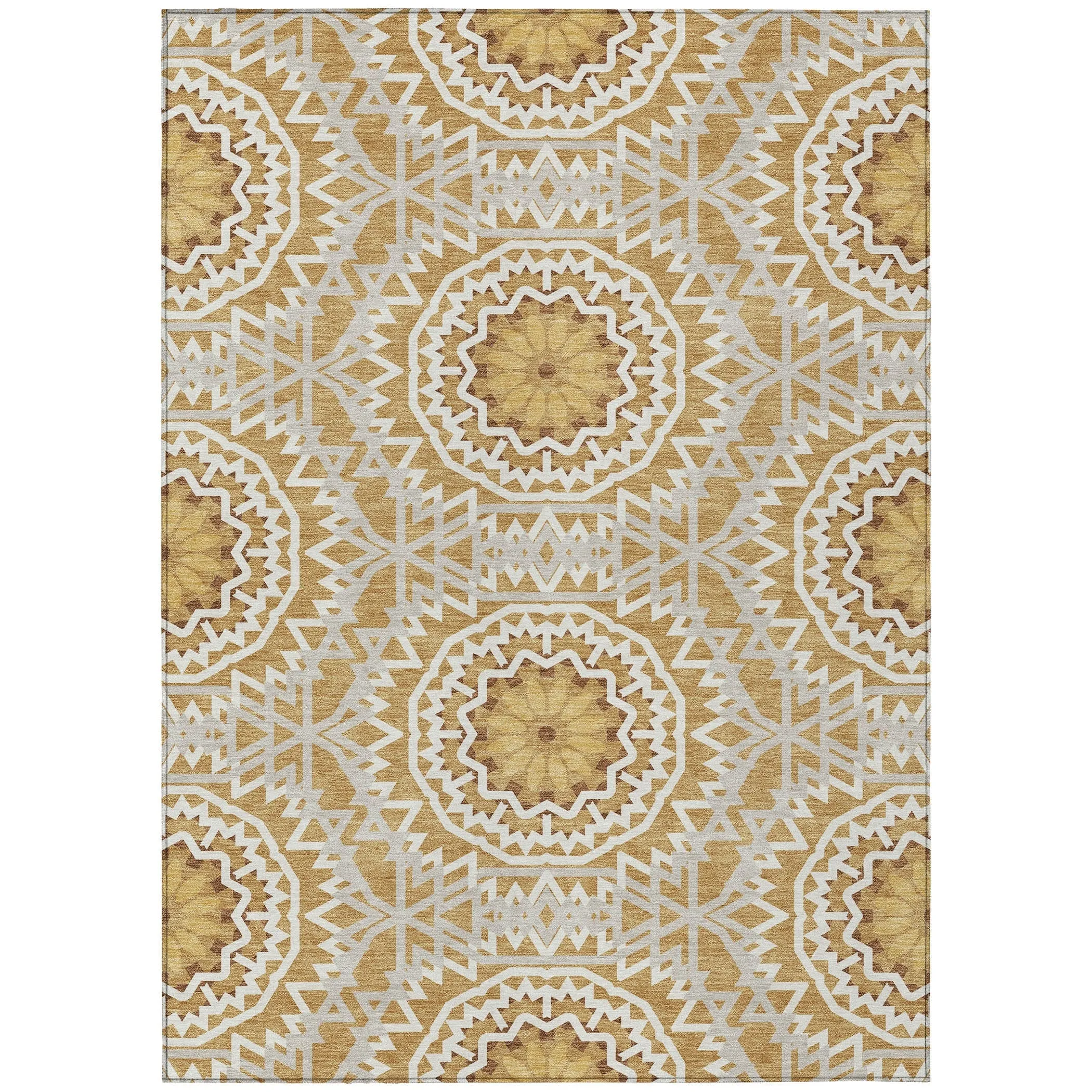 Machine Washable Indoor/ Outdoor Chantille Boho Moroccan Rug