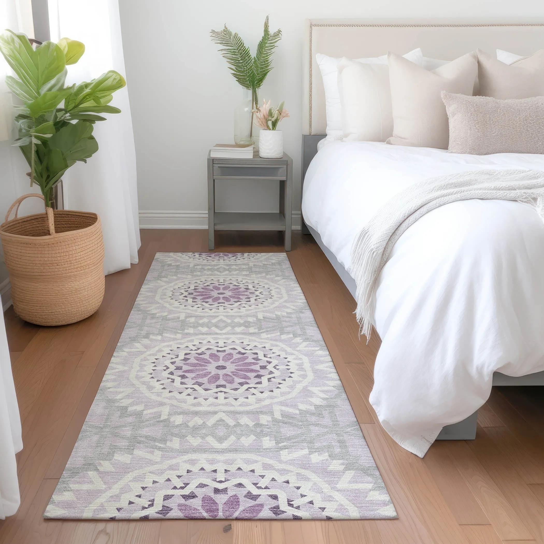 Machine Washable Indoor/ Outdoor Chantille Boho Moroccan Rug