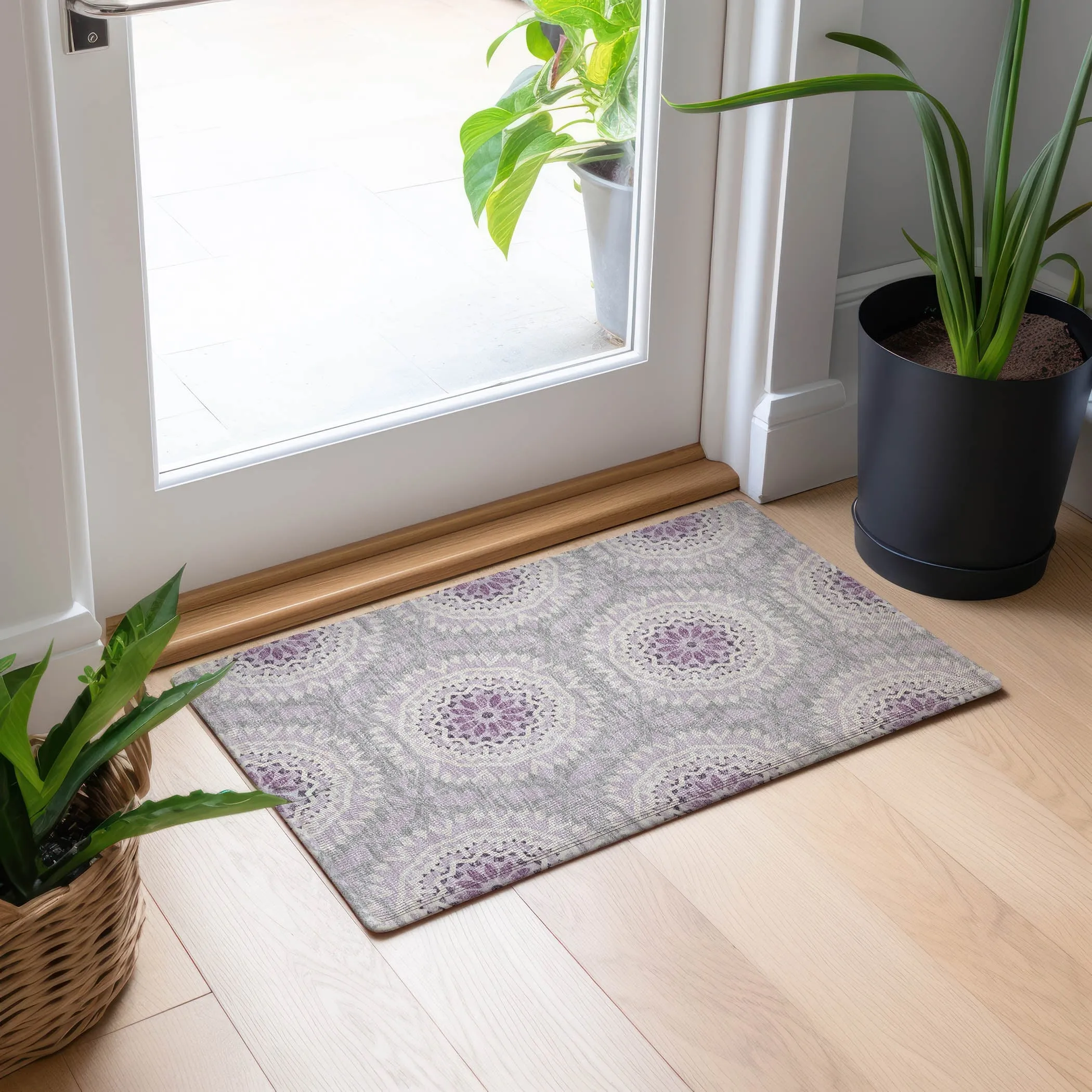 Machine Washable Indoor/ Outdoor Chantille Boho Moroccan Rug