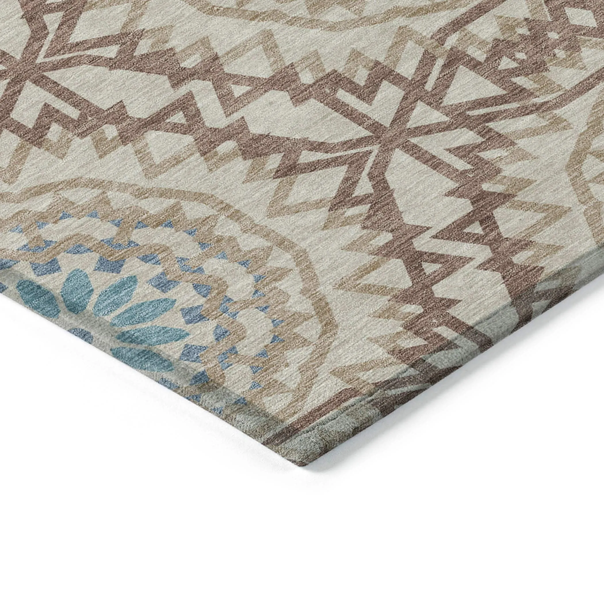 Machine Washable Indoor/ Outdoor Chantille Boho Moroccan Rug